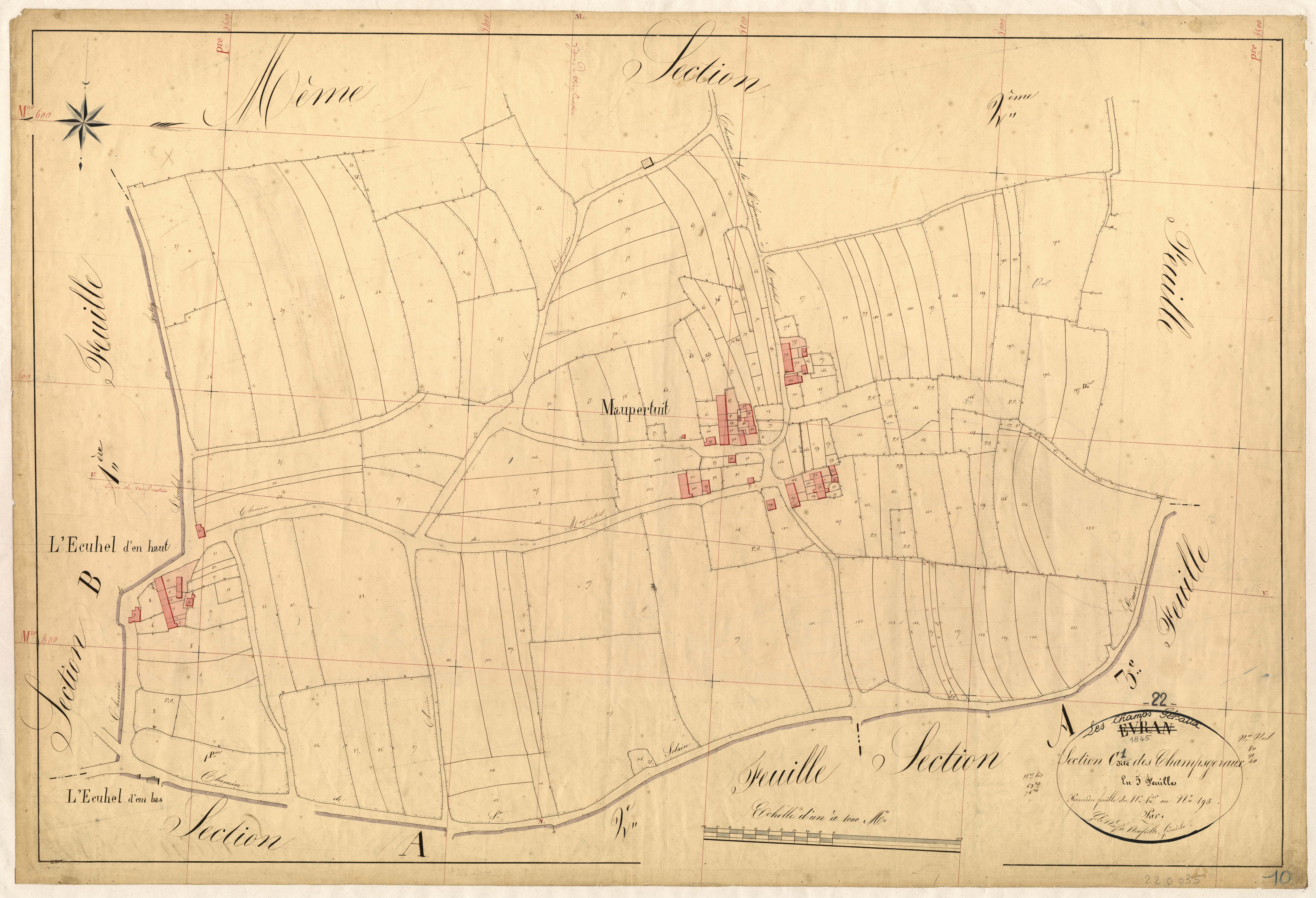Champs-Géraux - Section C, 1re feuille