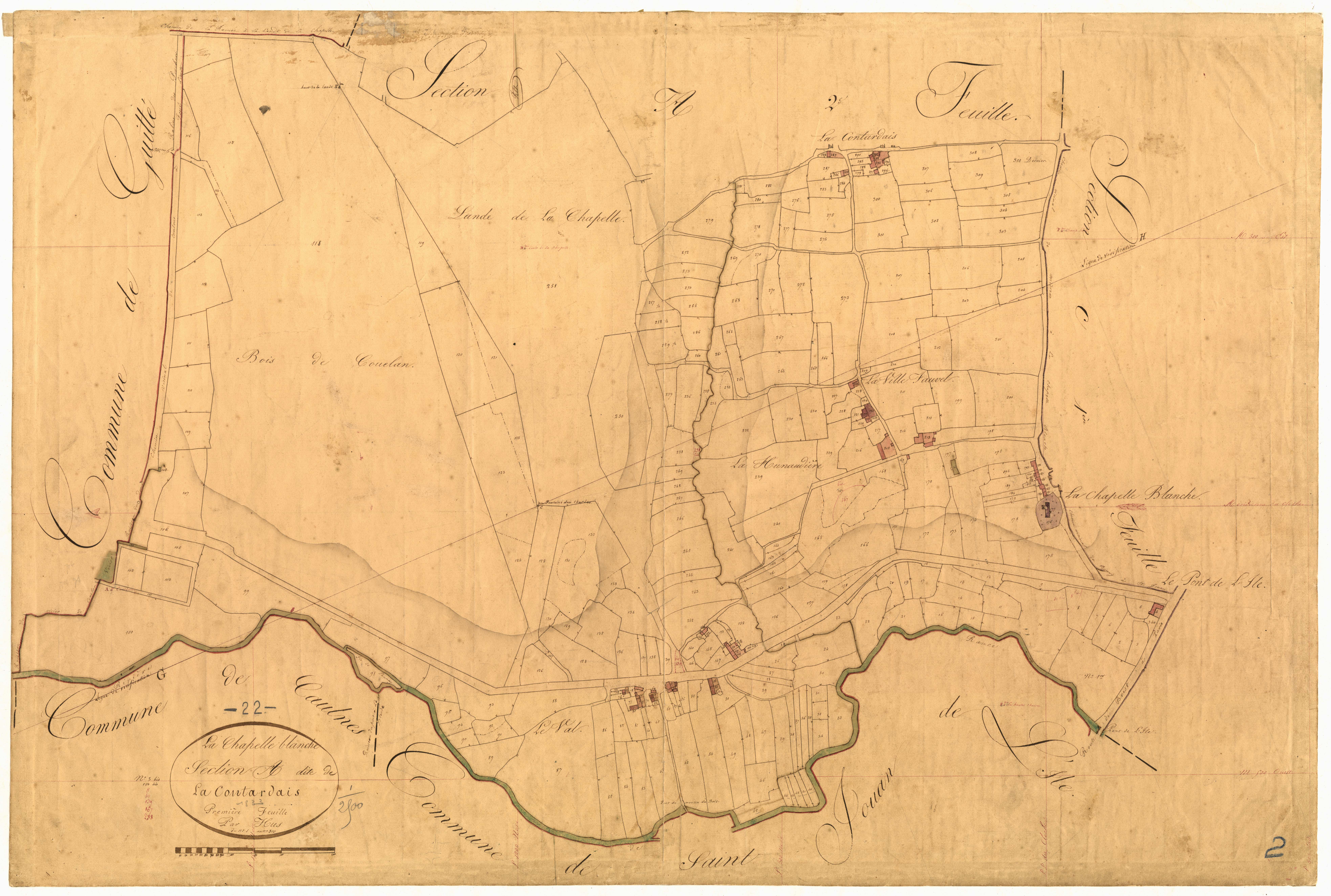 La Chapelle-Blanche - Section A, 1re feuille