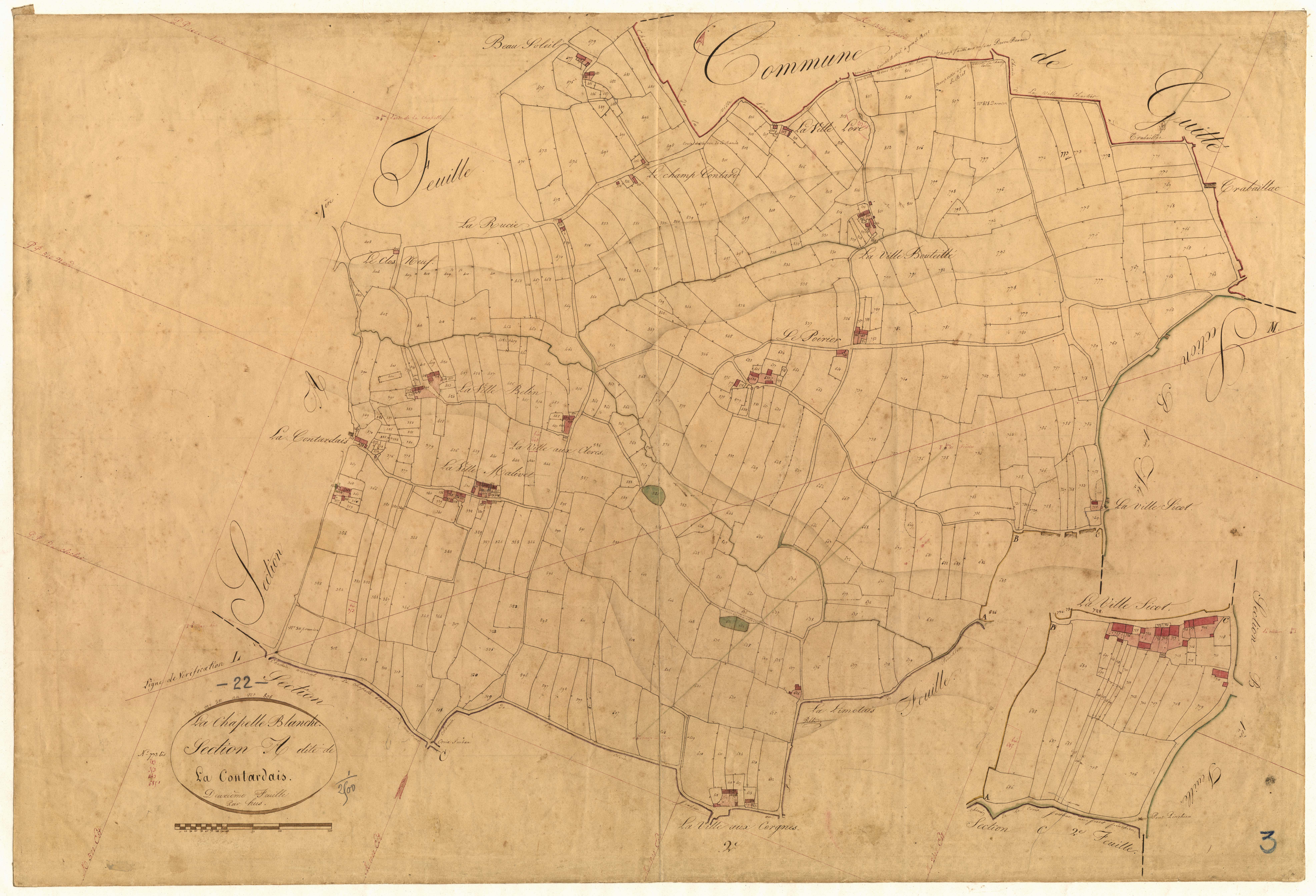 La Chapelle-Blanche - Section A, 2e feuille