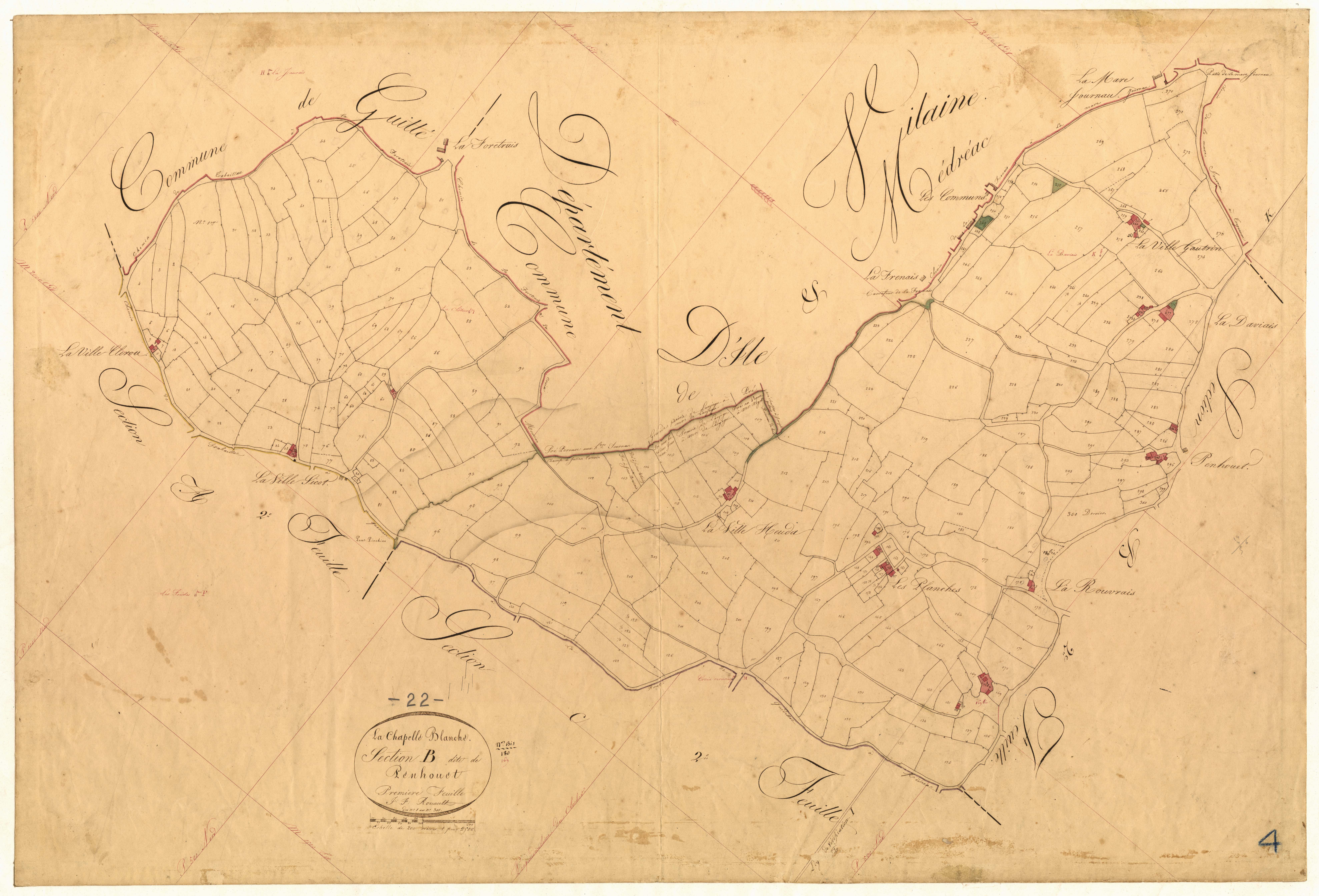 La Chapelle-Blanche - Section B, 1re feuille