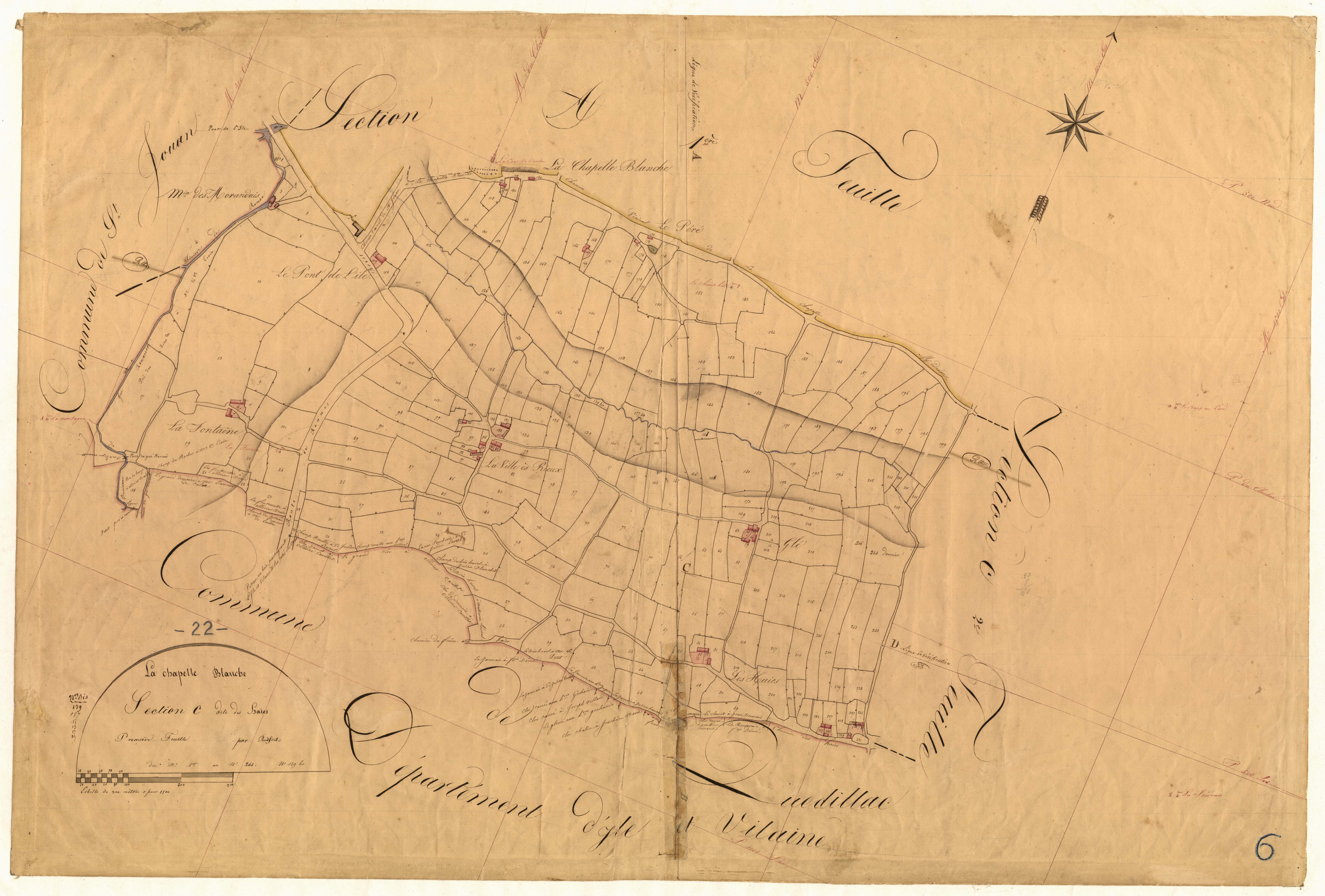 La Chapelle-Blanche - Section C, 1re feuille