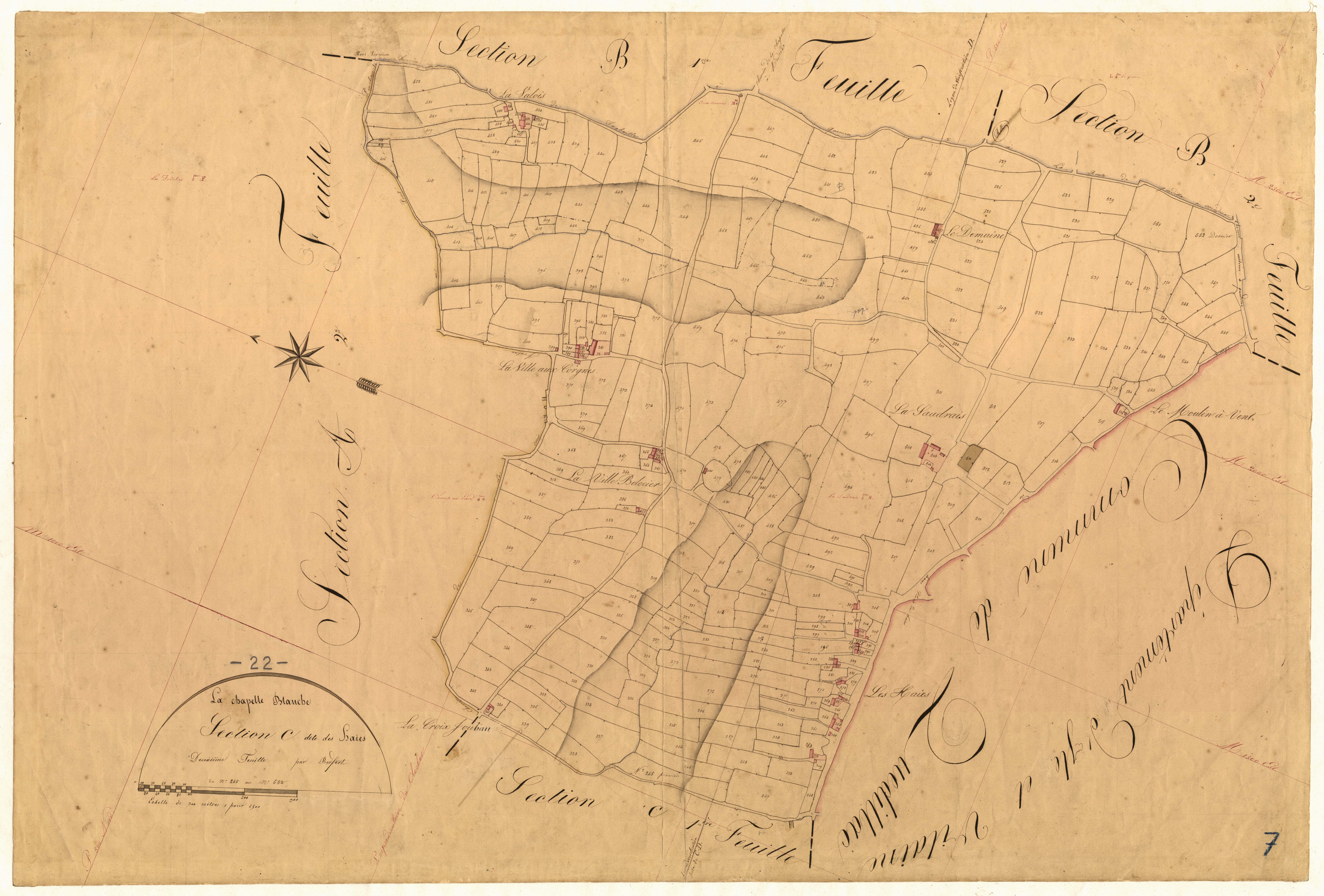 La Chapelle-Blanche - Section C, 2e feuille