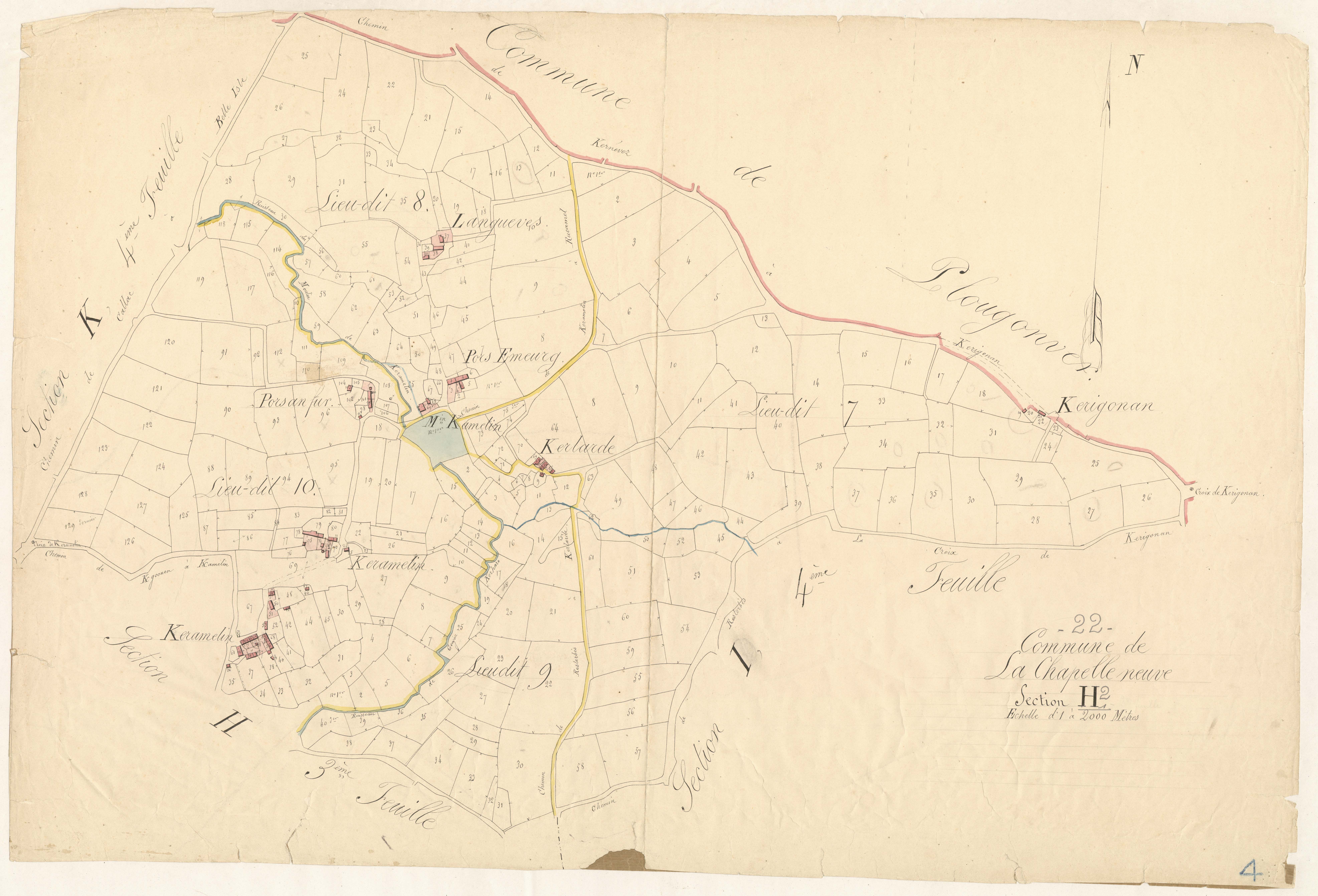 La Chapelle-Neuve - Section I, 1re feuille