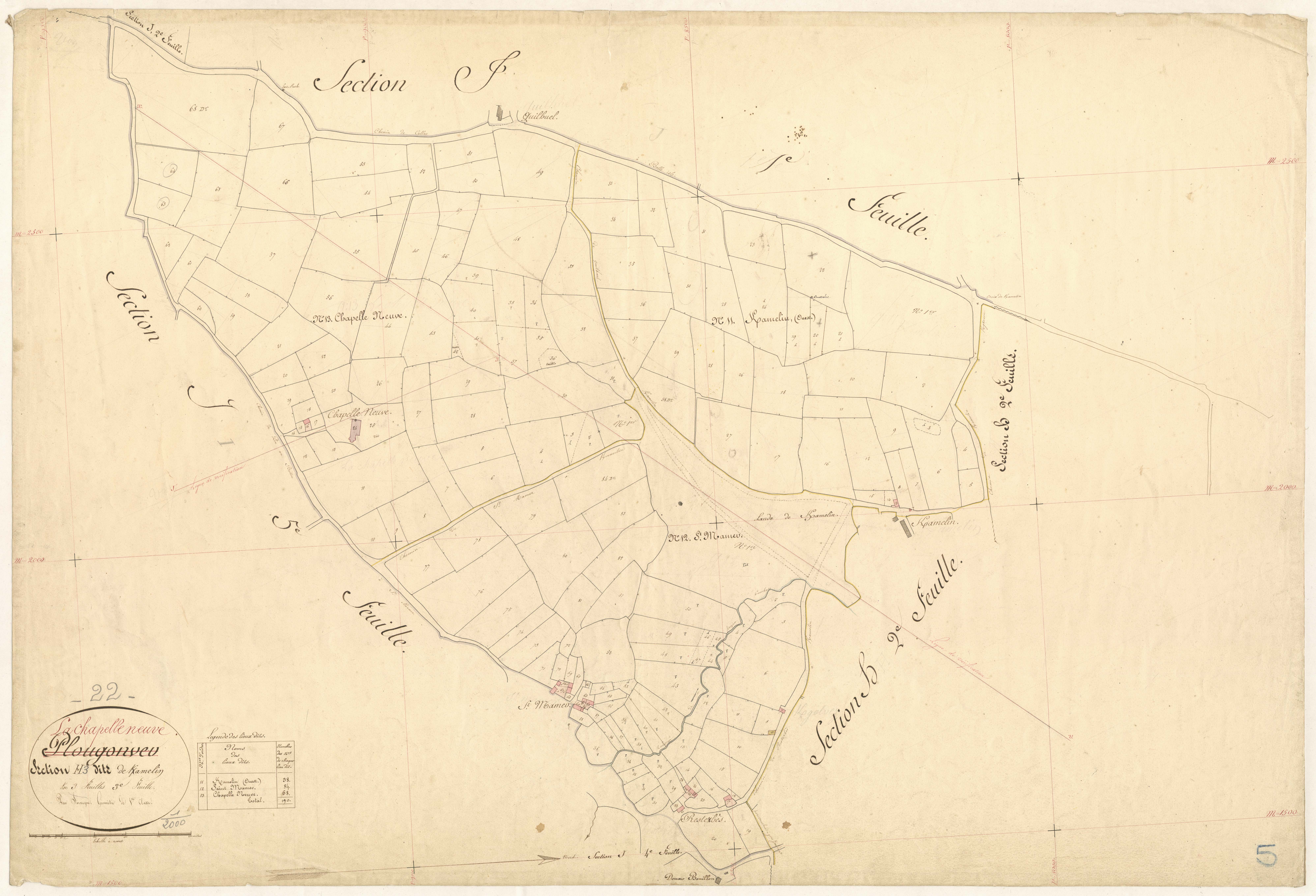 La Chapelle-Neuve - Section I, 2e feuille
