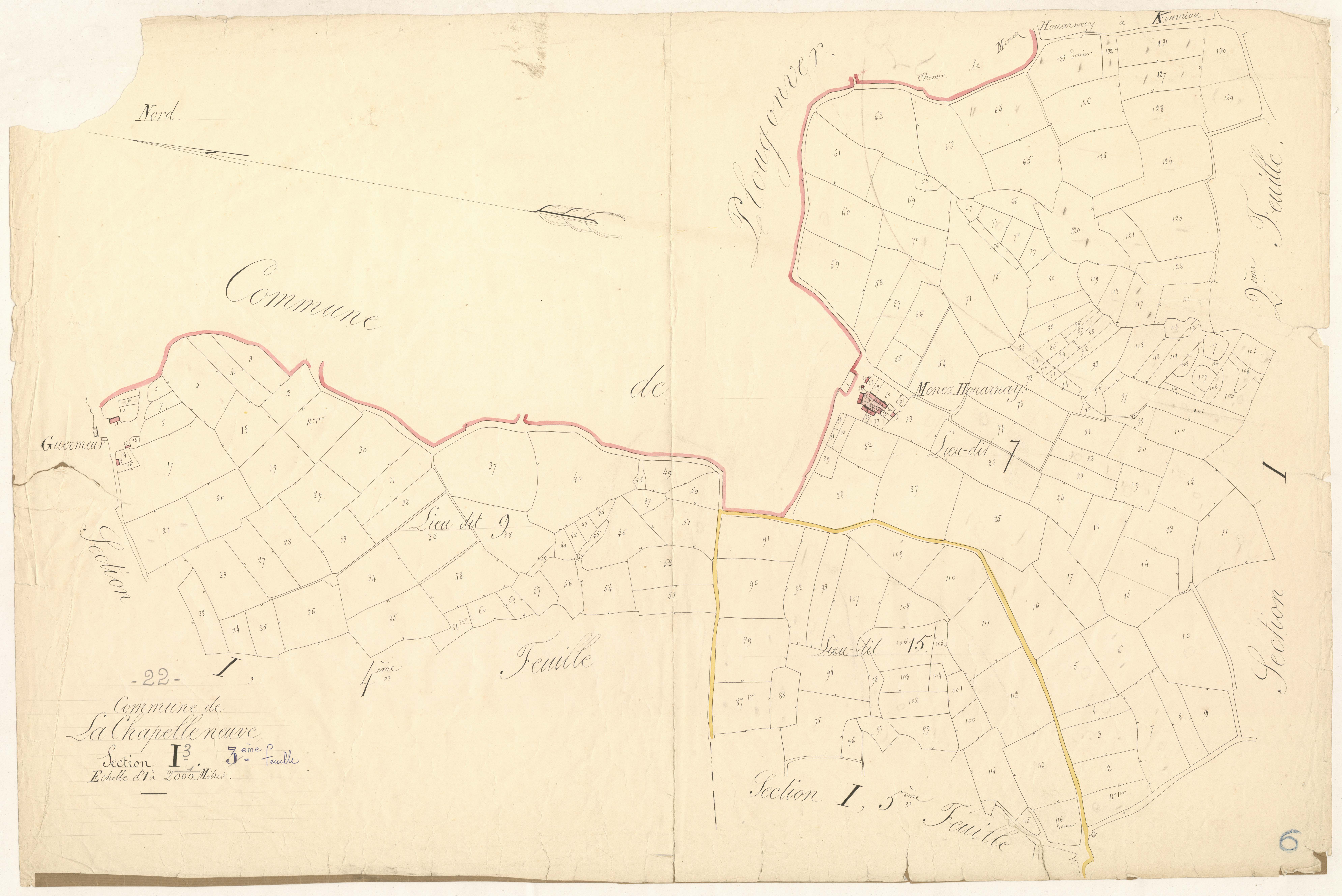 La Chapelle-Neuve - Section I, 3e feuille