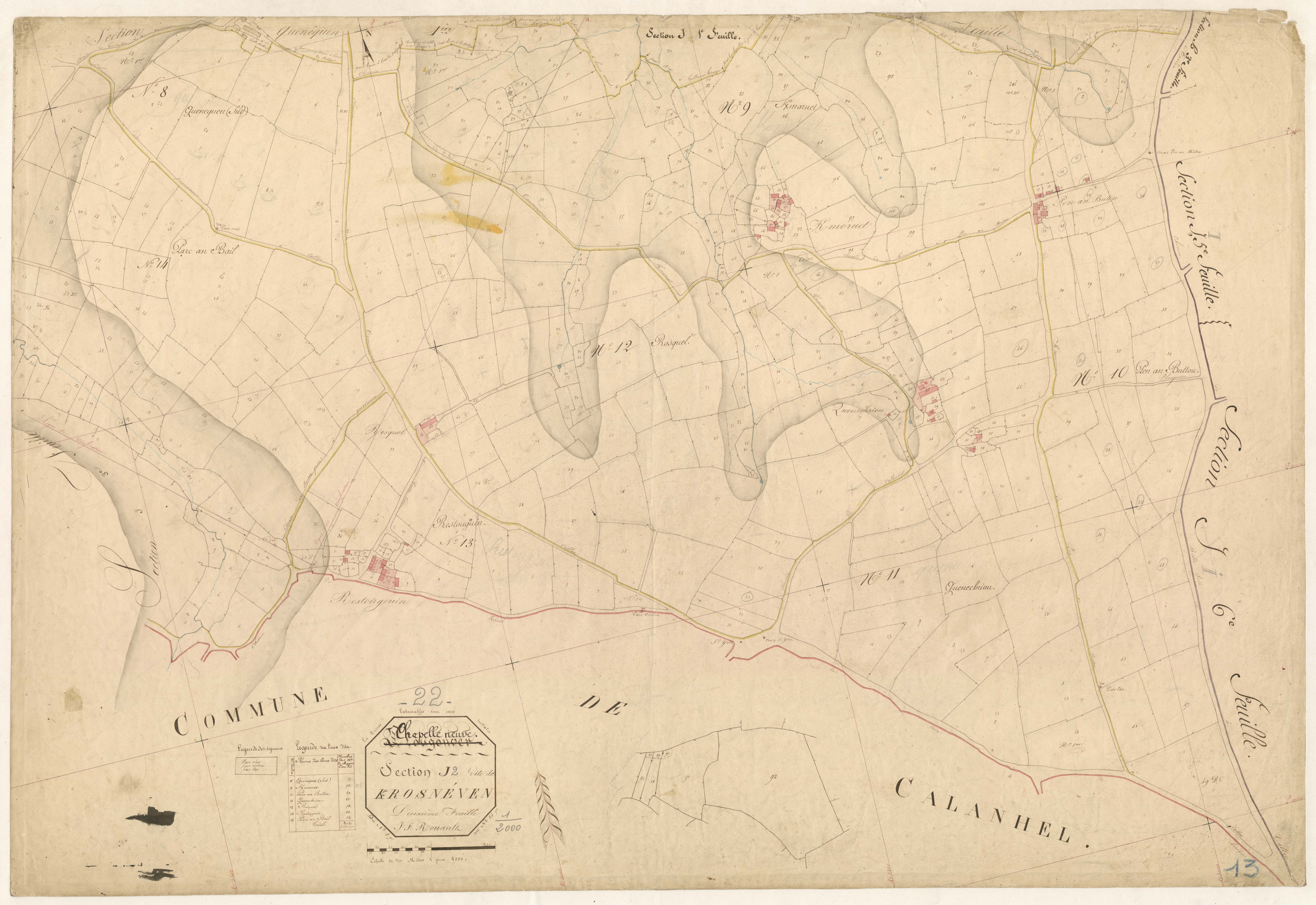 La Chapelle-Neuve - Section J, 3e feuille