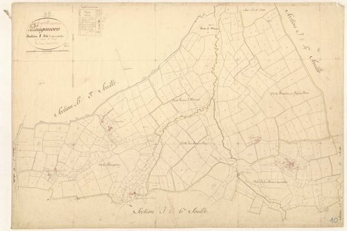 La Chapelle-Neuve - Tableau d'assemblage des lieux-dits : section J