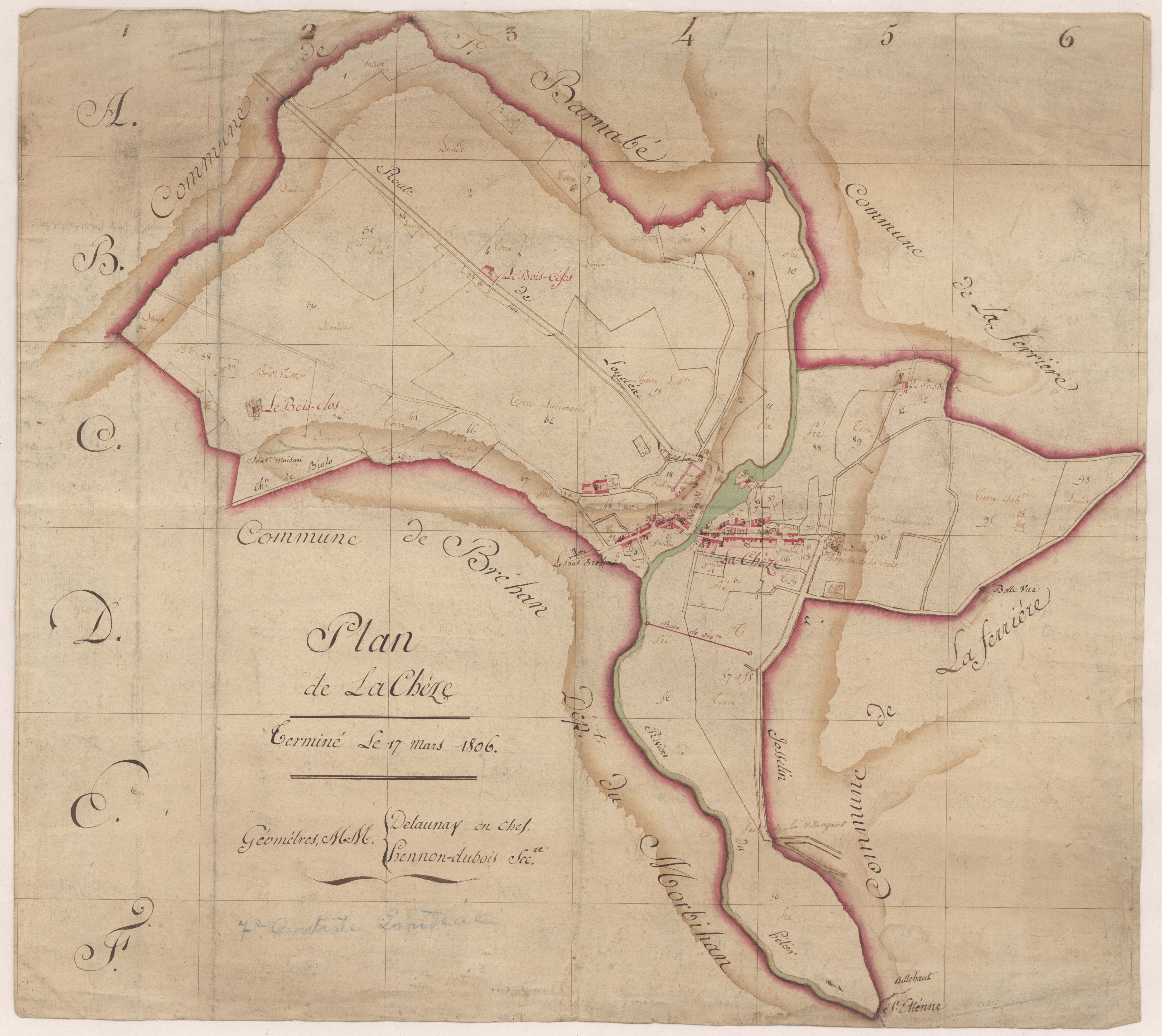 La Chèze - Plan géométrique