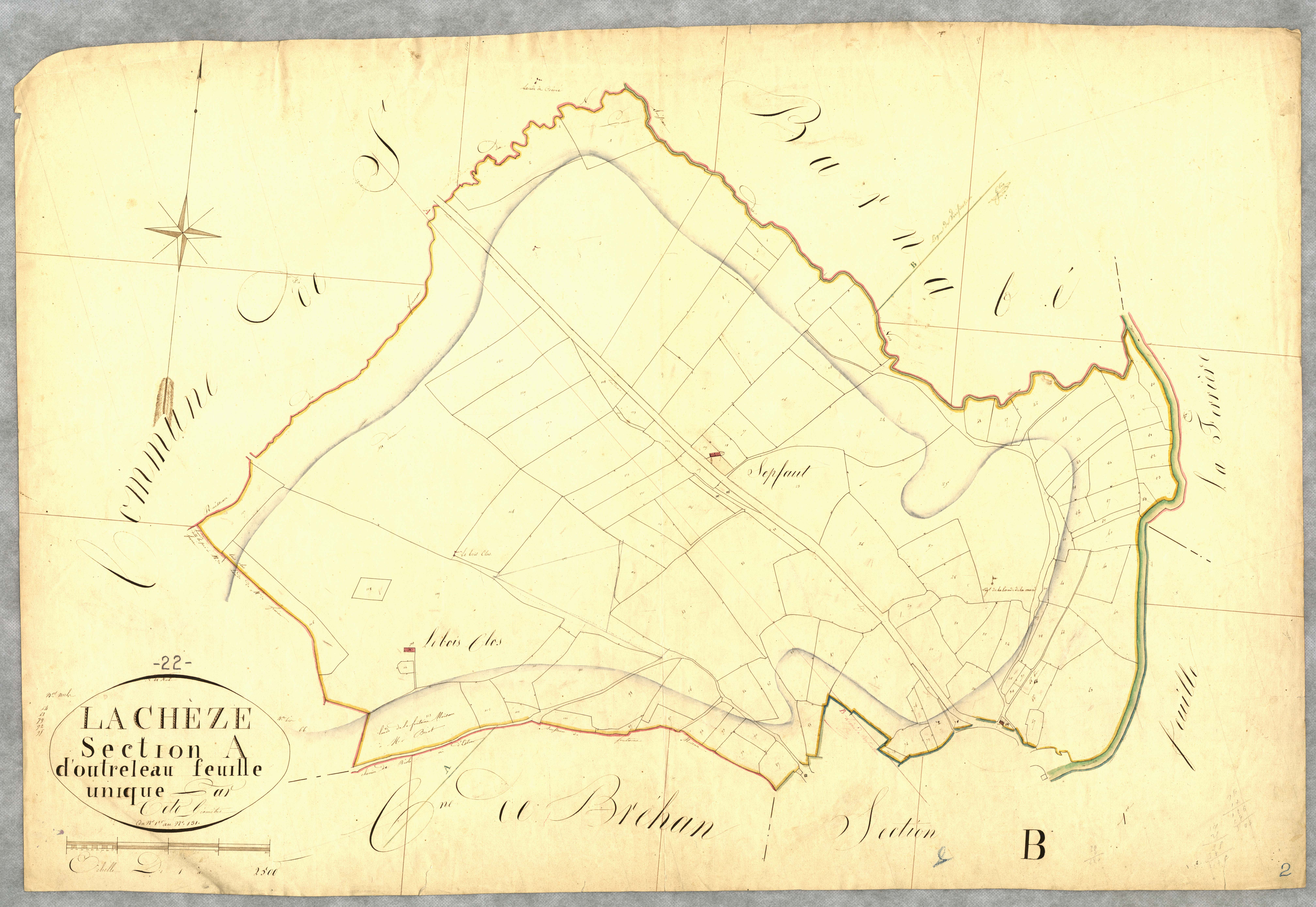 La Chèze - Section A, feuille unique