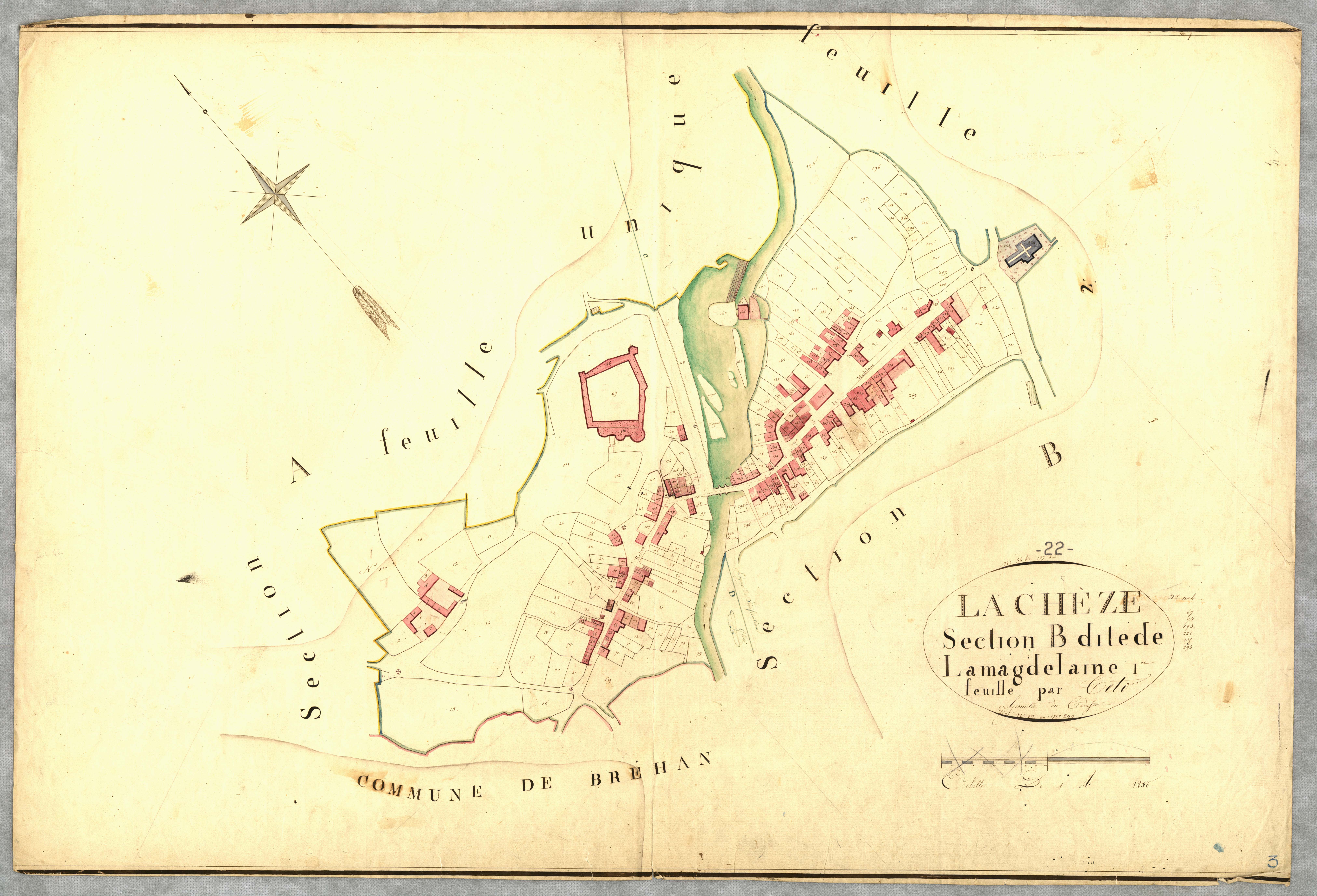La Chèze - Section B, 1re feuille