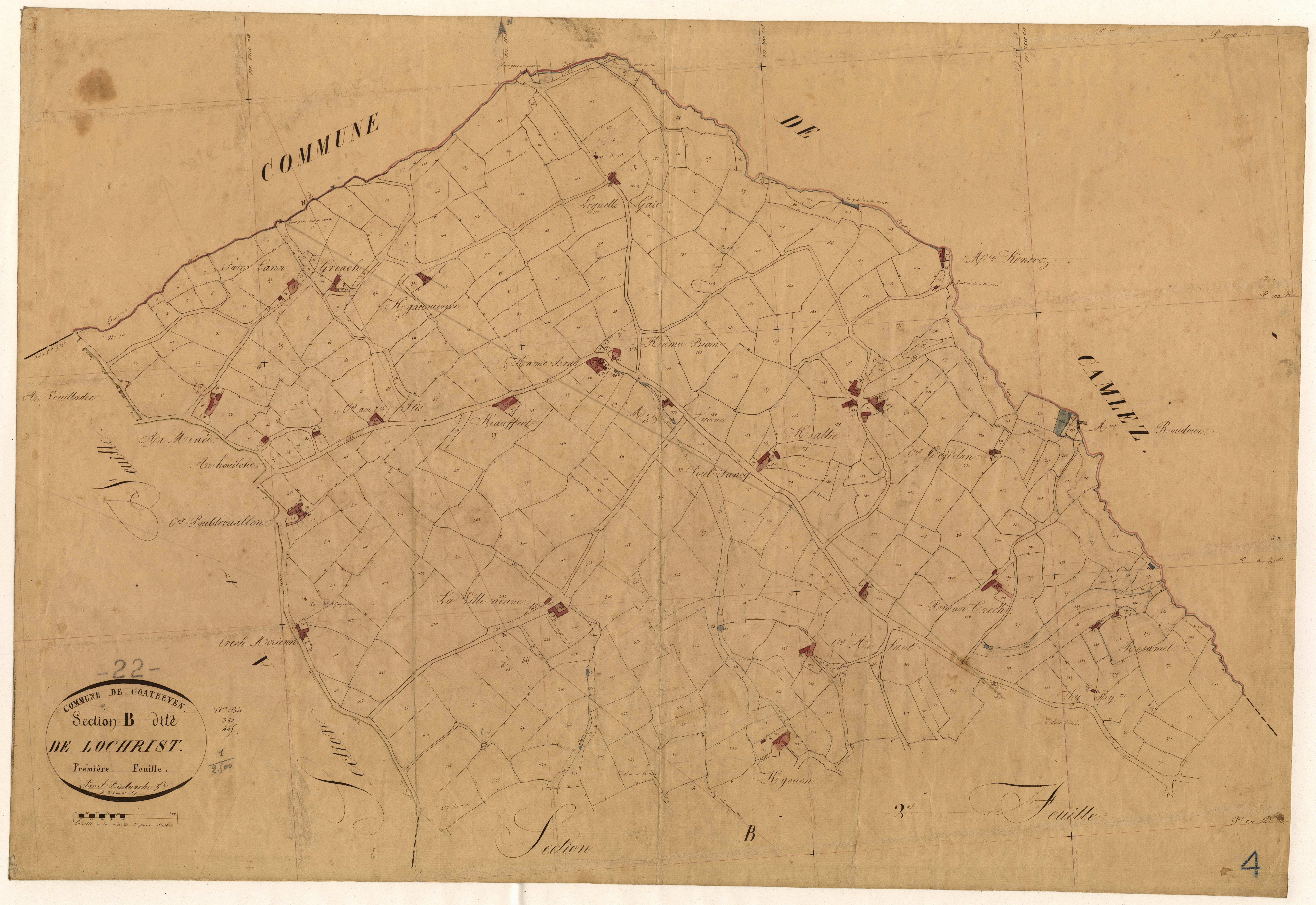 Coatréven - Section B, 1re feuille