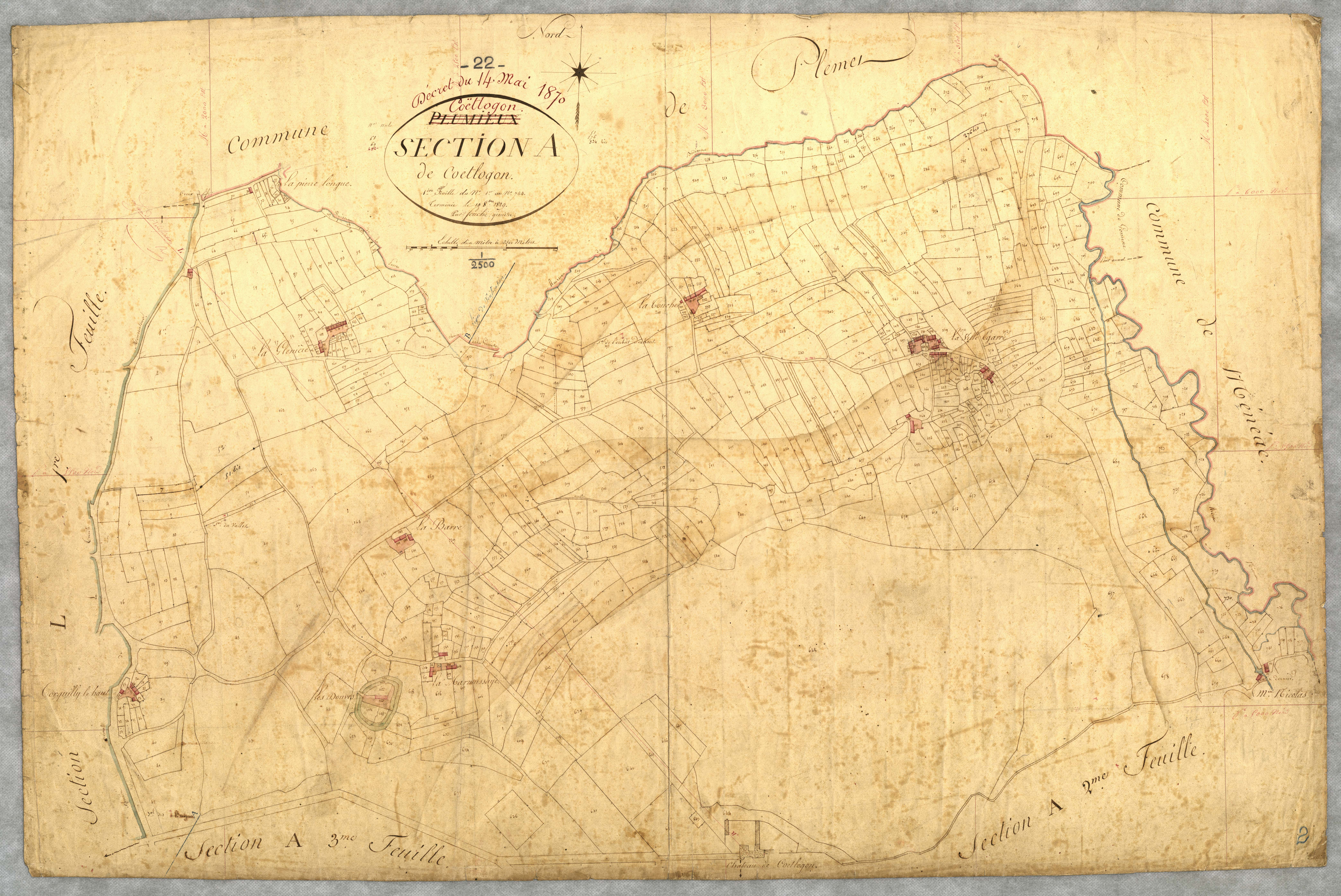 Coëtlogon - Section A, 1re feuille