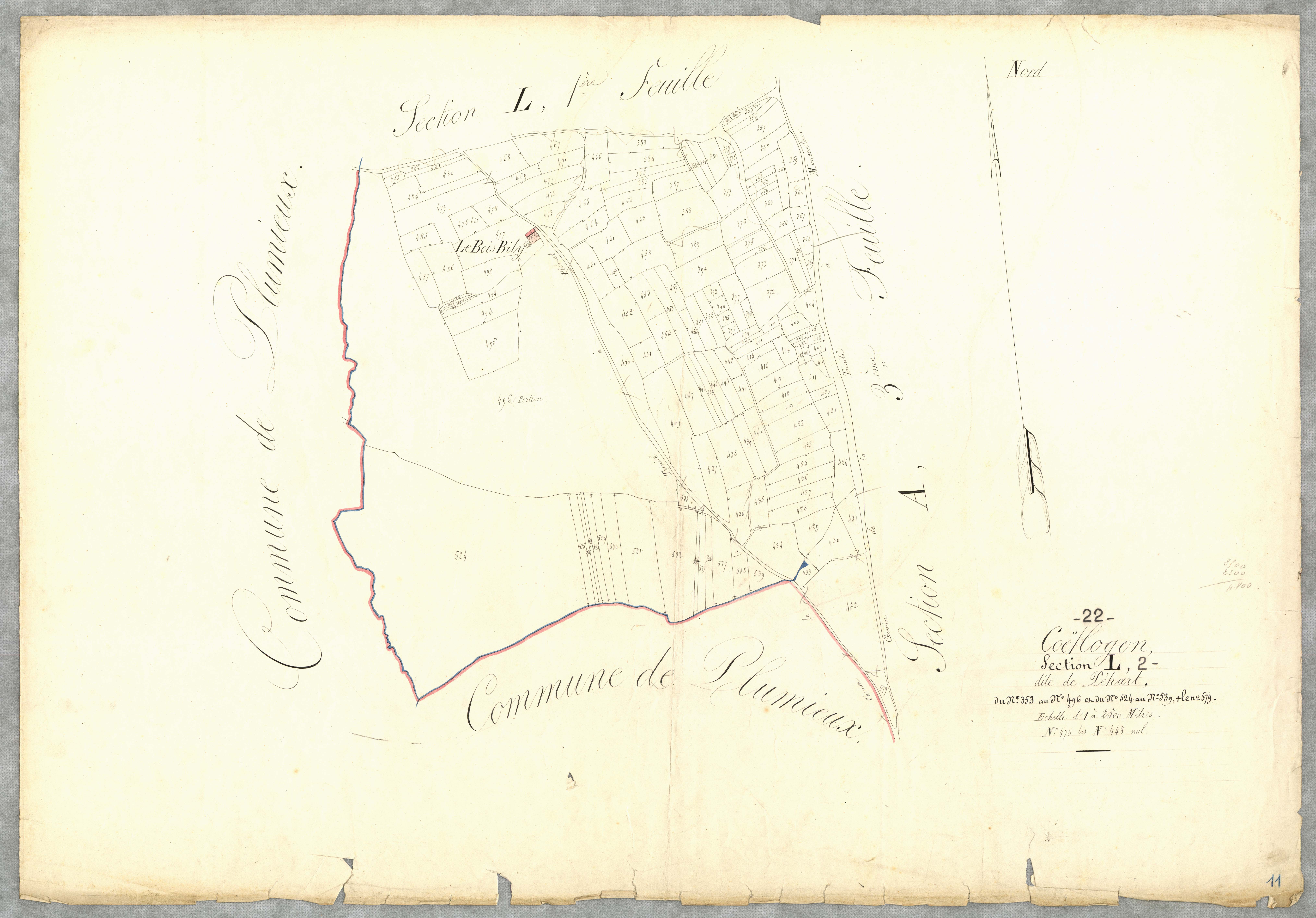 Coëtlogon - Section L, 2e feuille