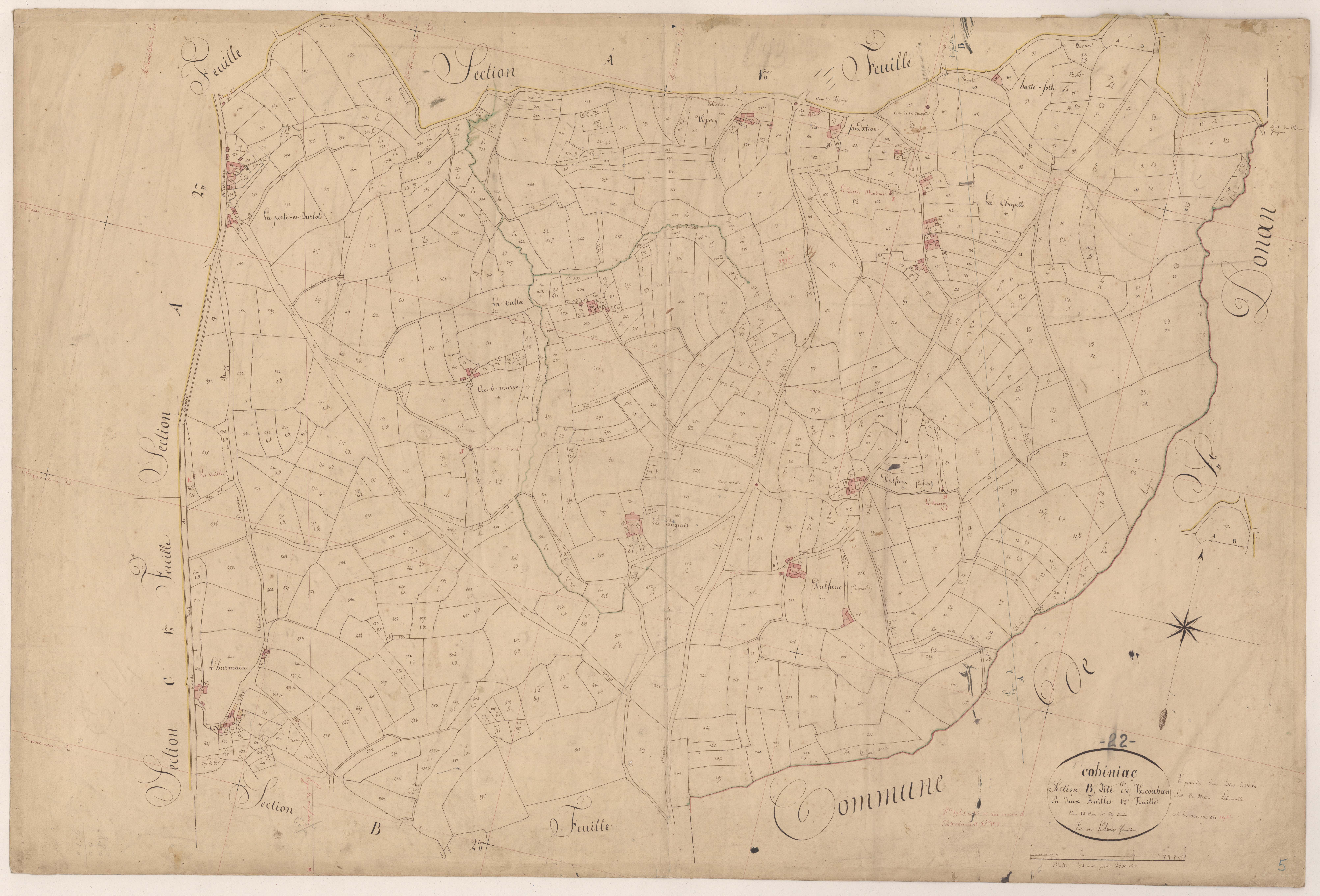Cohiniac - Section B, 1re feuille