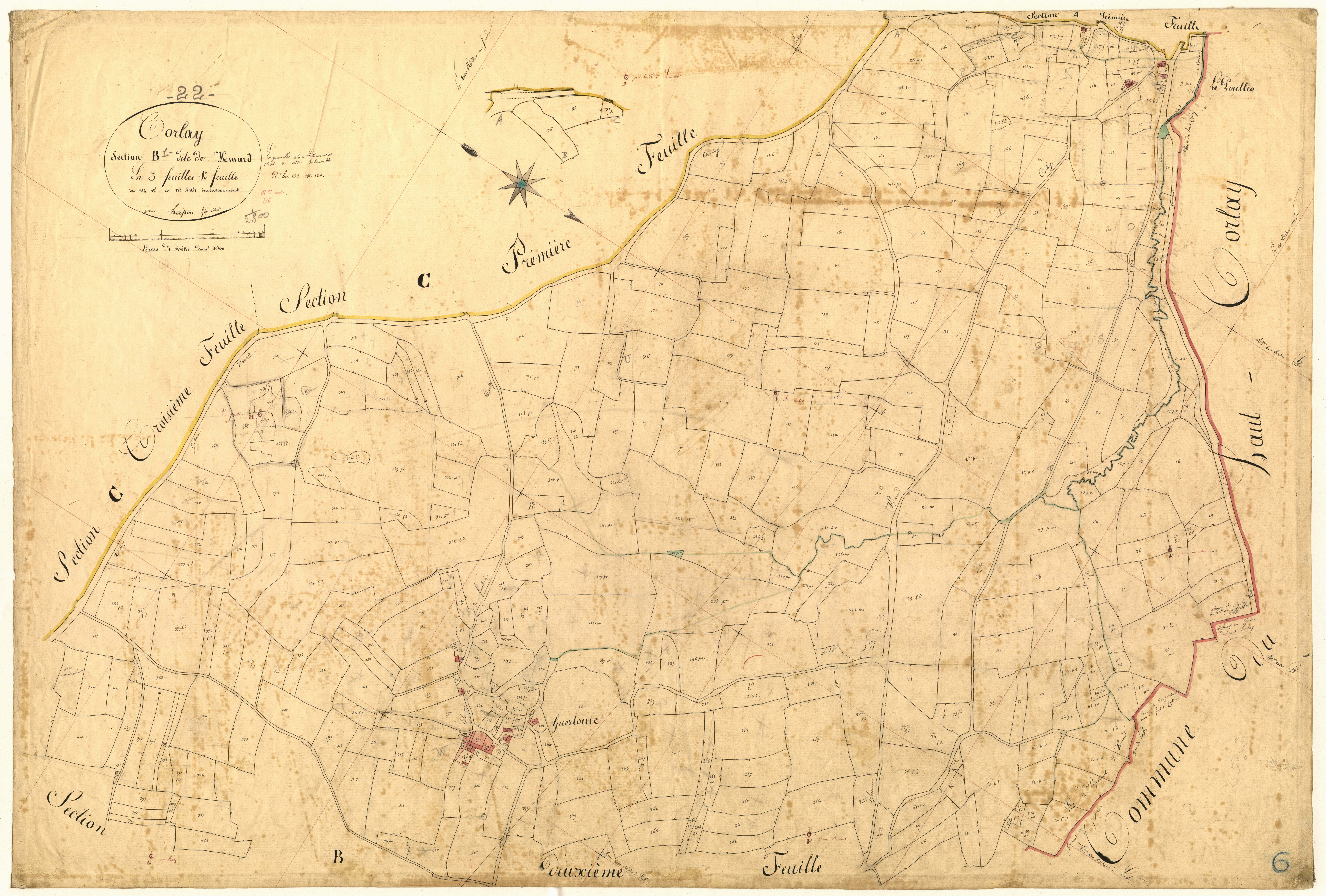 Corlay - Section B, 1re feuille