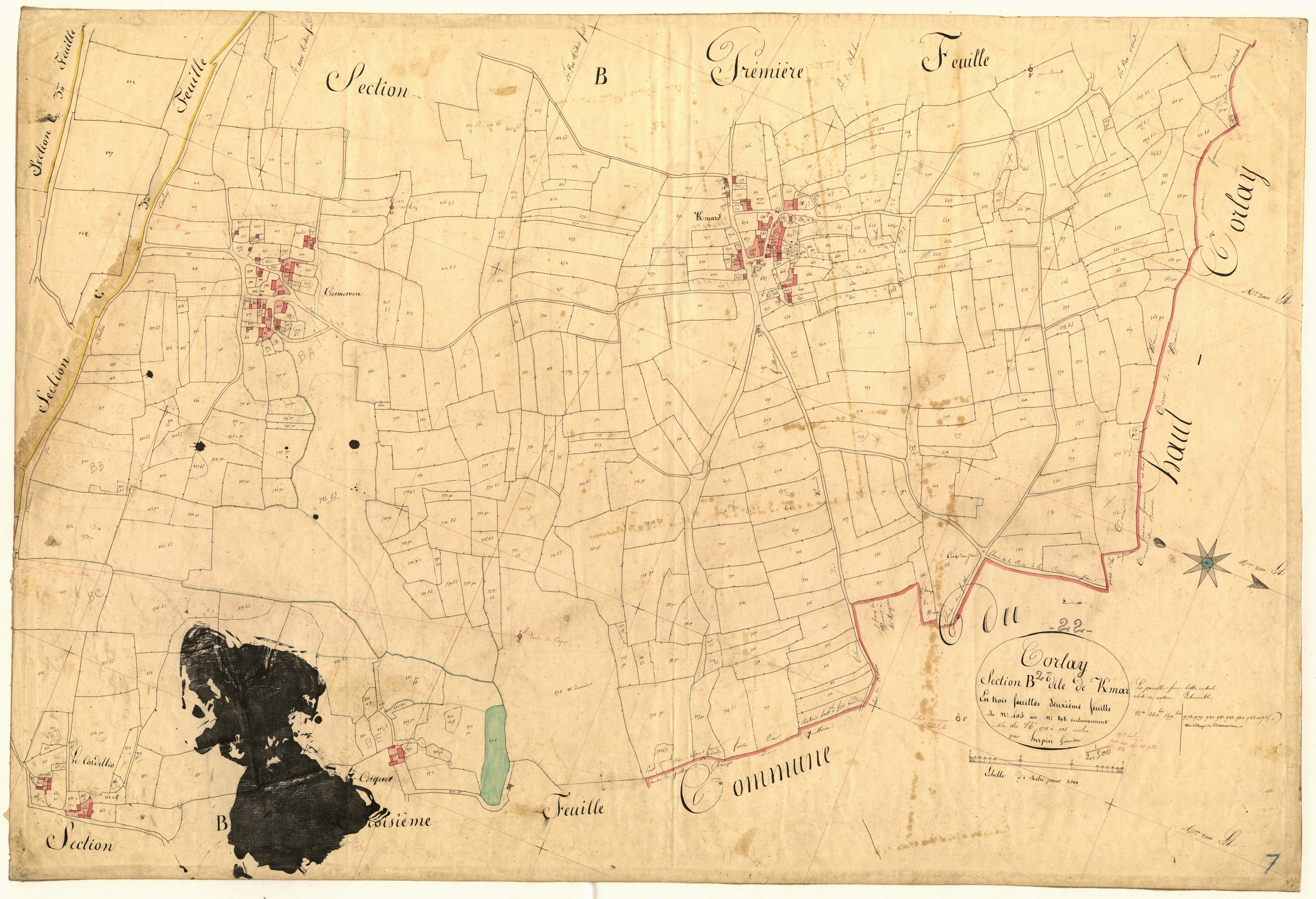 Corlay - Section B, 2e feuille