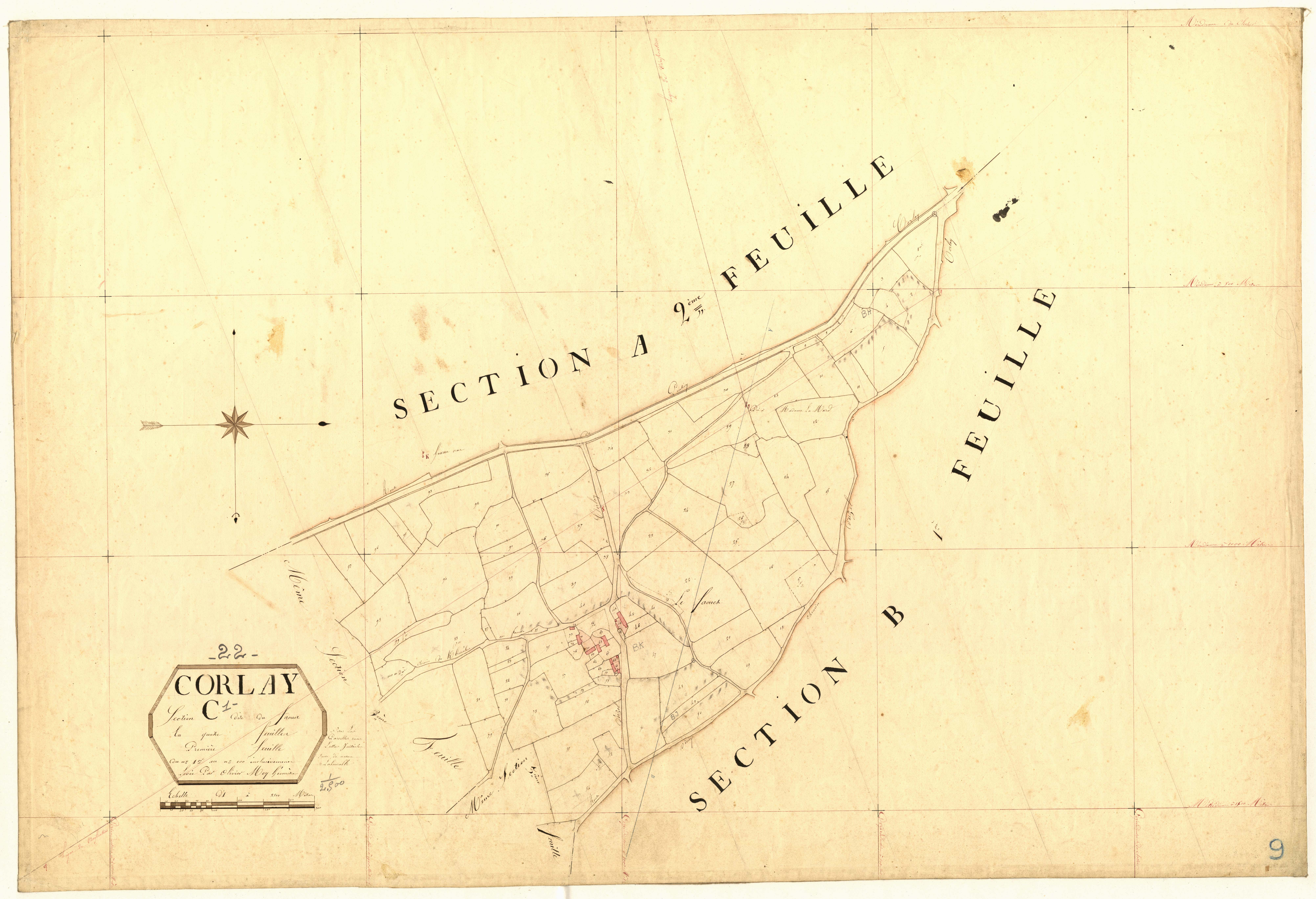 Corlay - Section C, 1re feuille