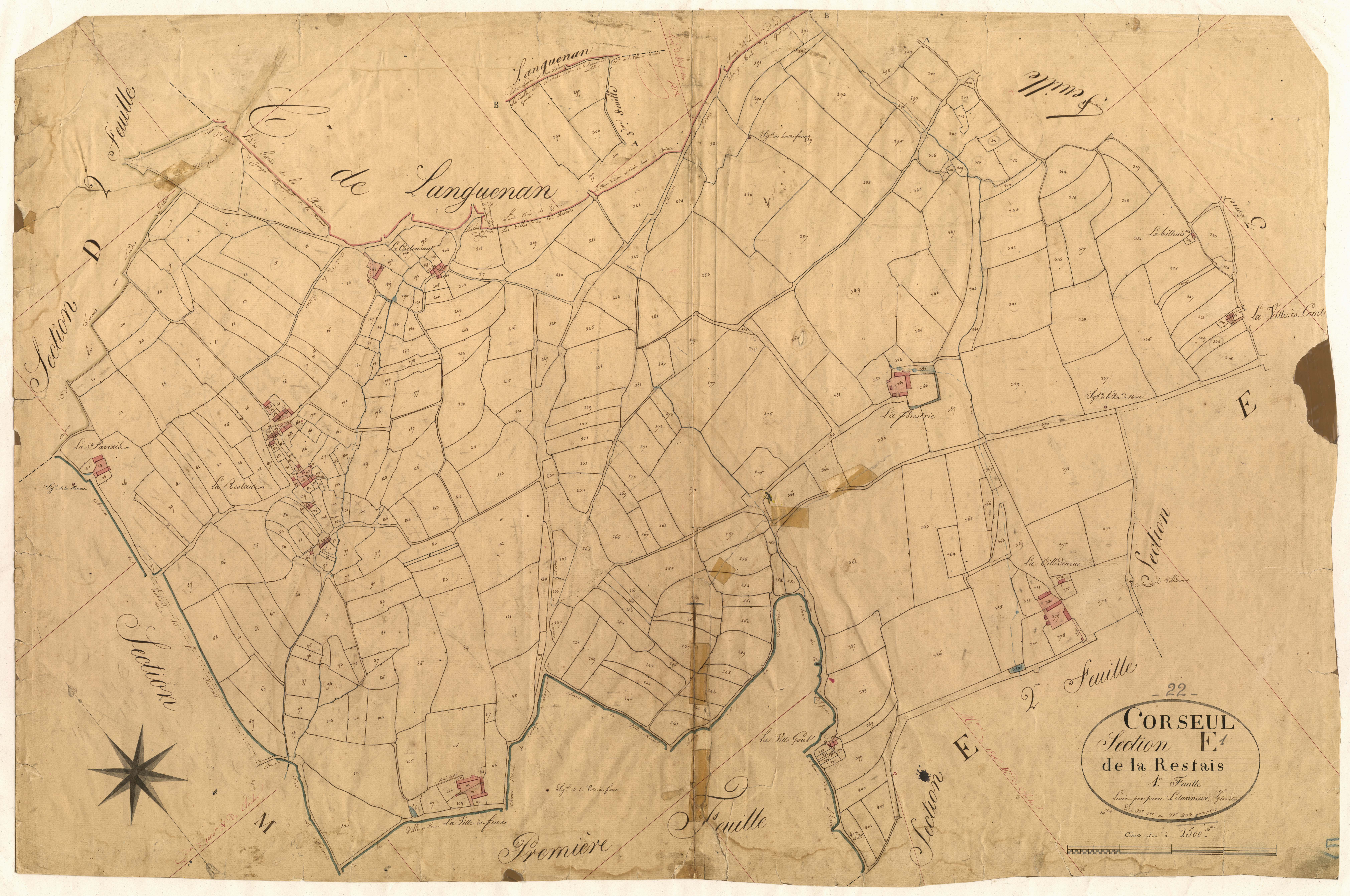 Corseul - Section E, 1re feuille