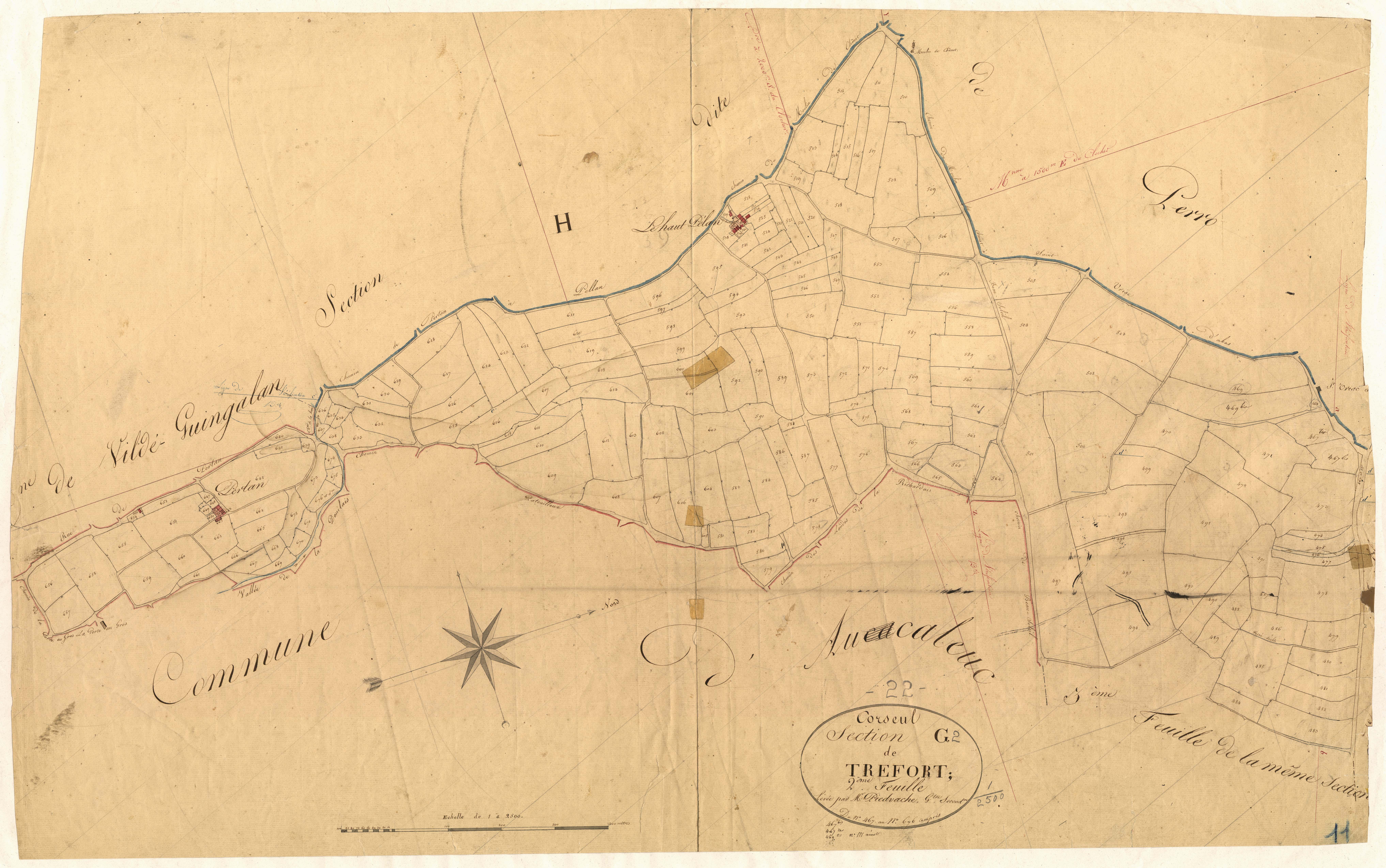Corseul - Section G, 2e feuille