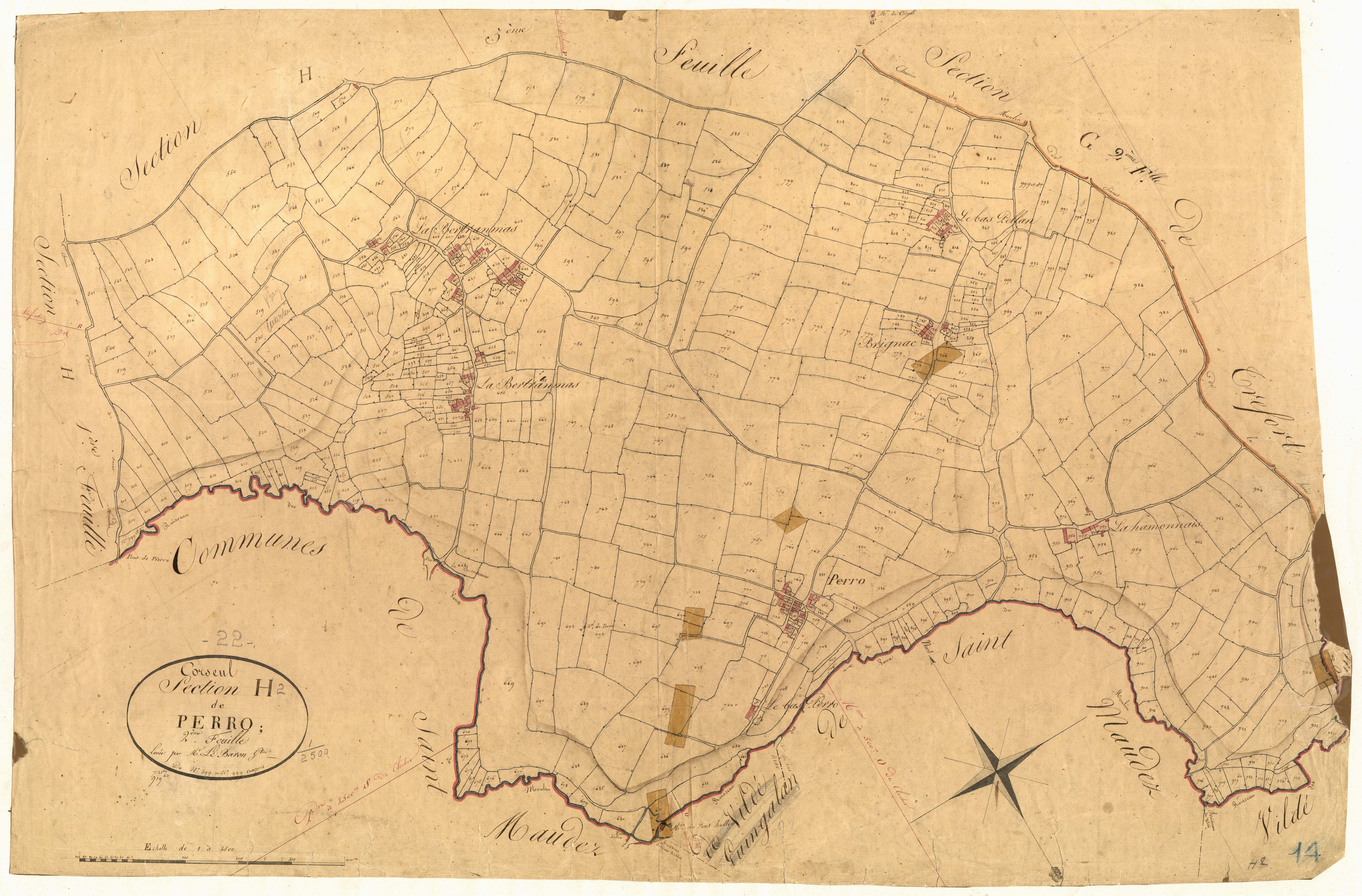 Corseul - Section H, 2e feuille