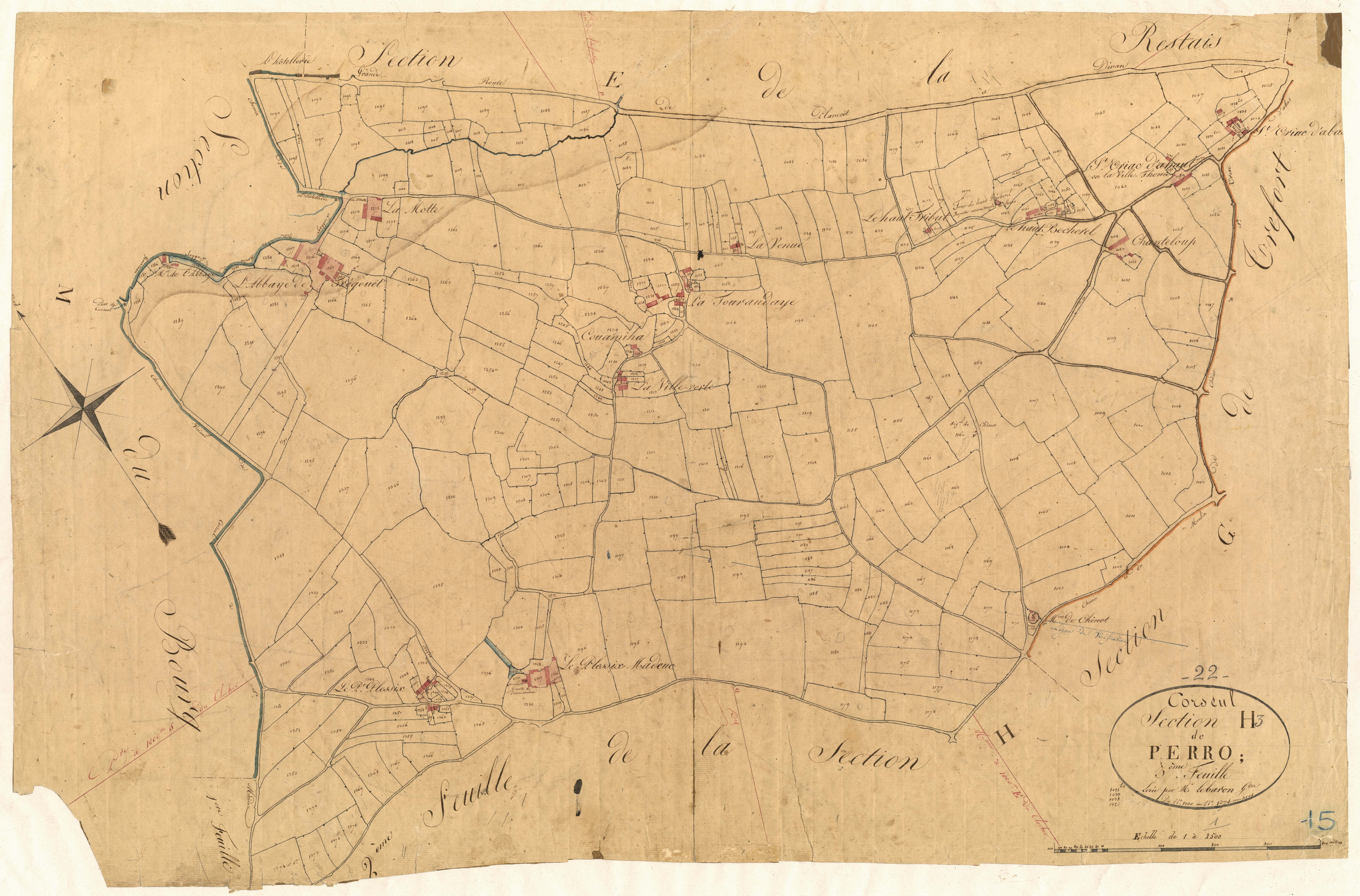 Corseul - Section H, 3e feuille