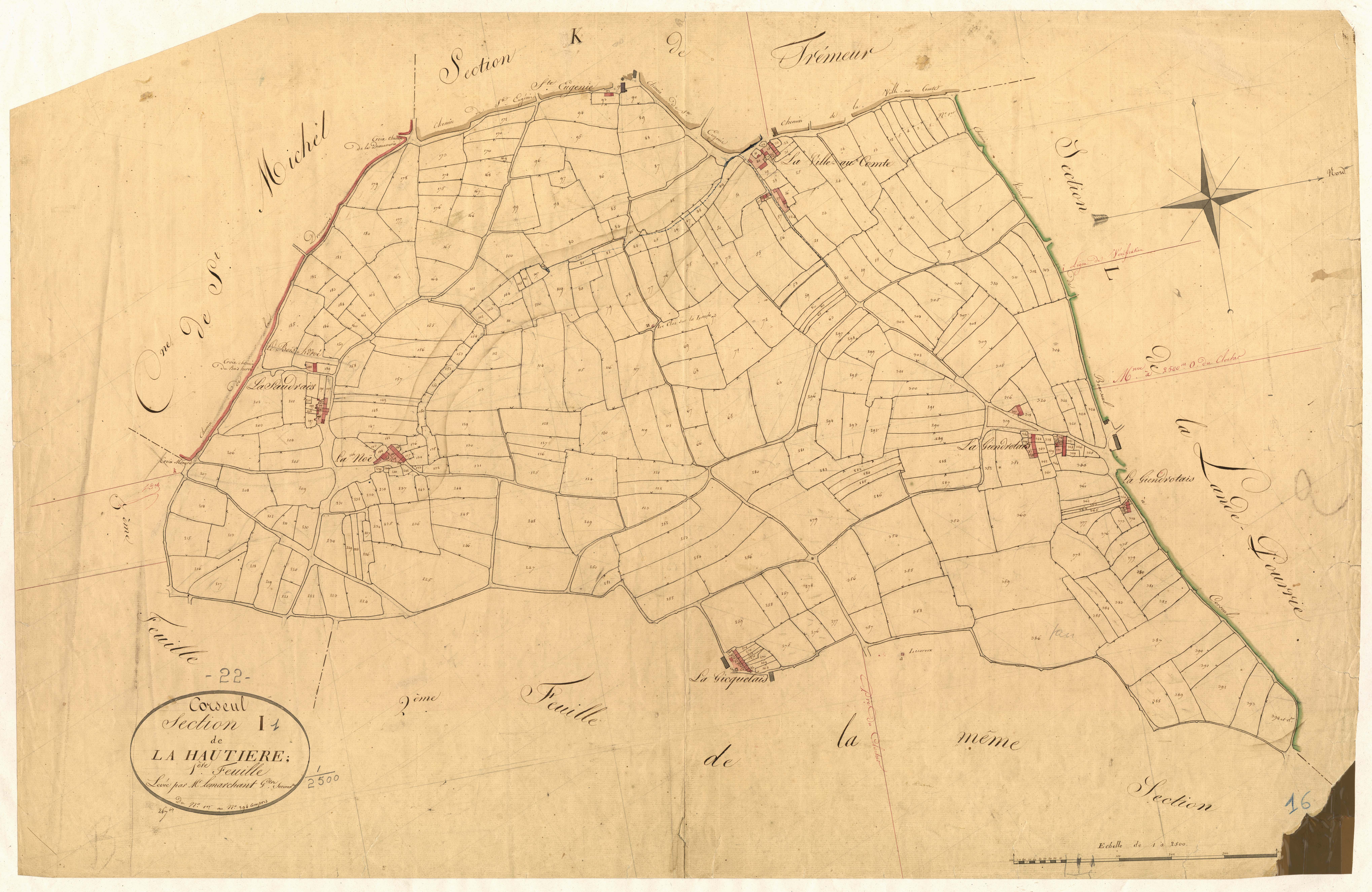 Corseul - Section I, 1re feuille