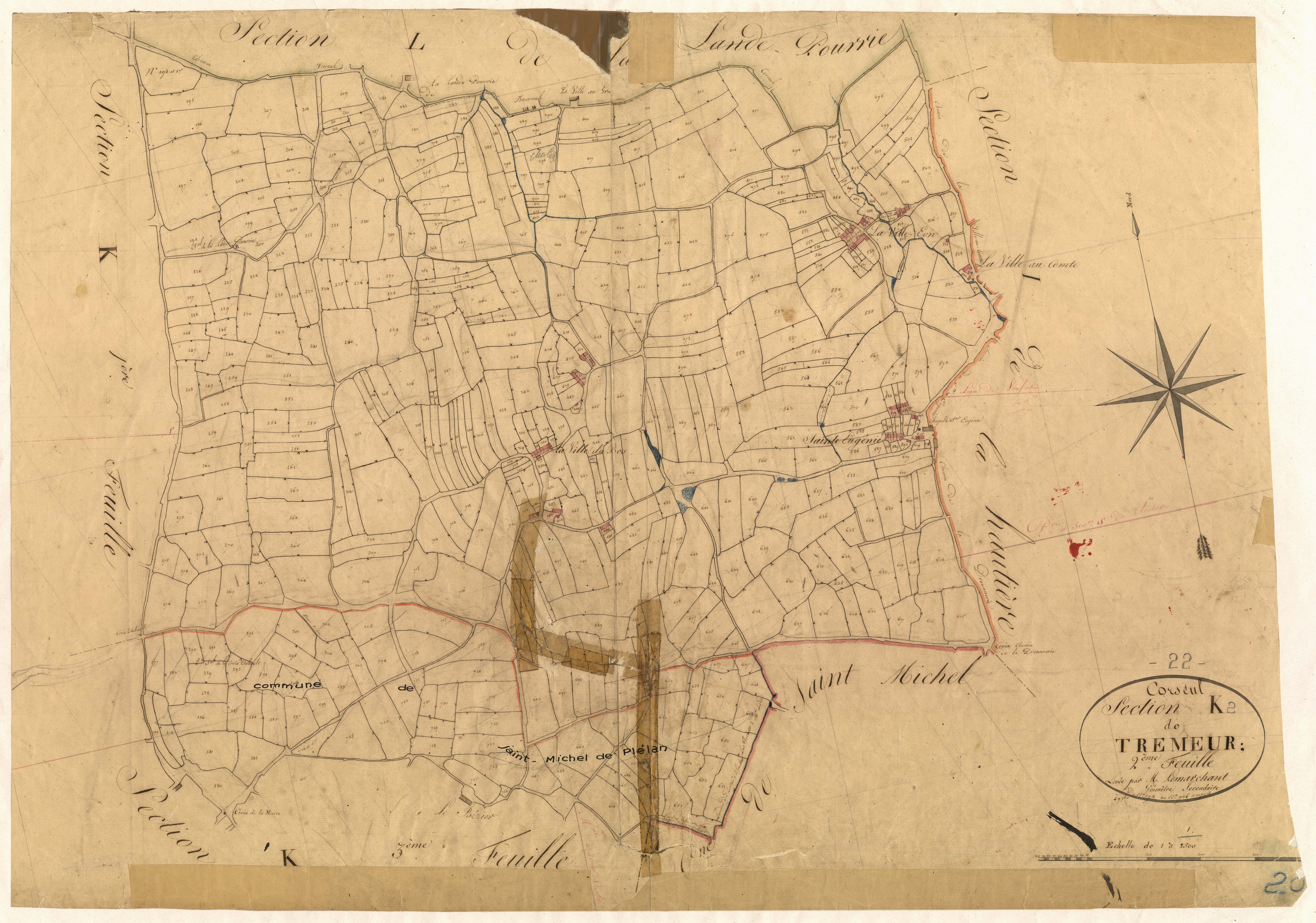 Corseul - Section K, 2e feuille