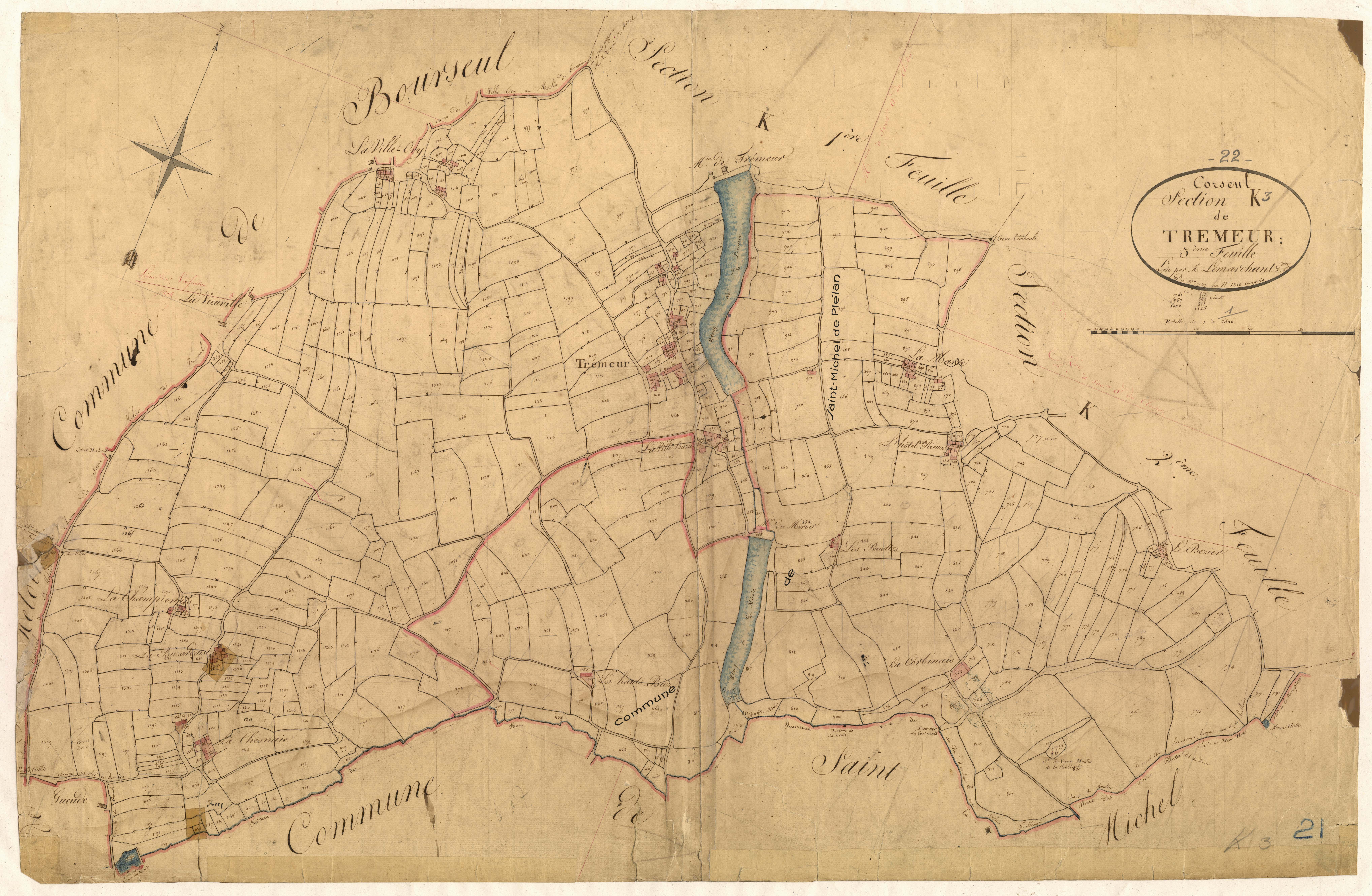 Corseul - Section K, 3e feuille