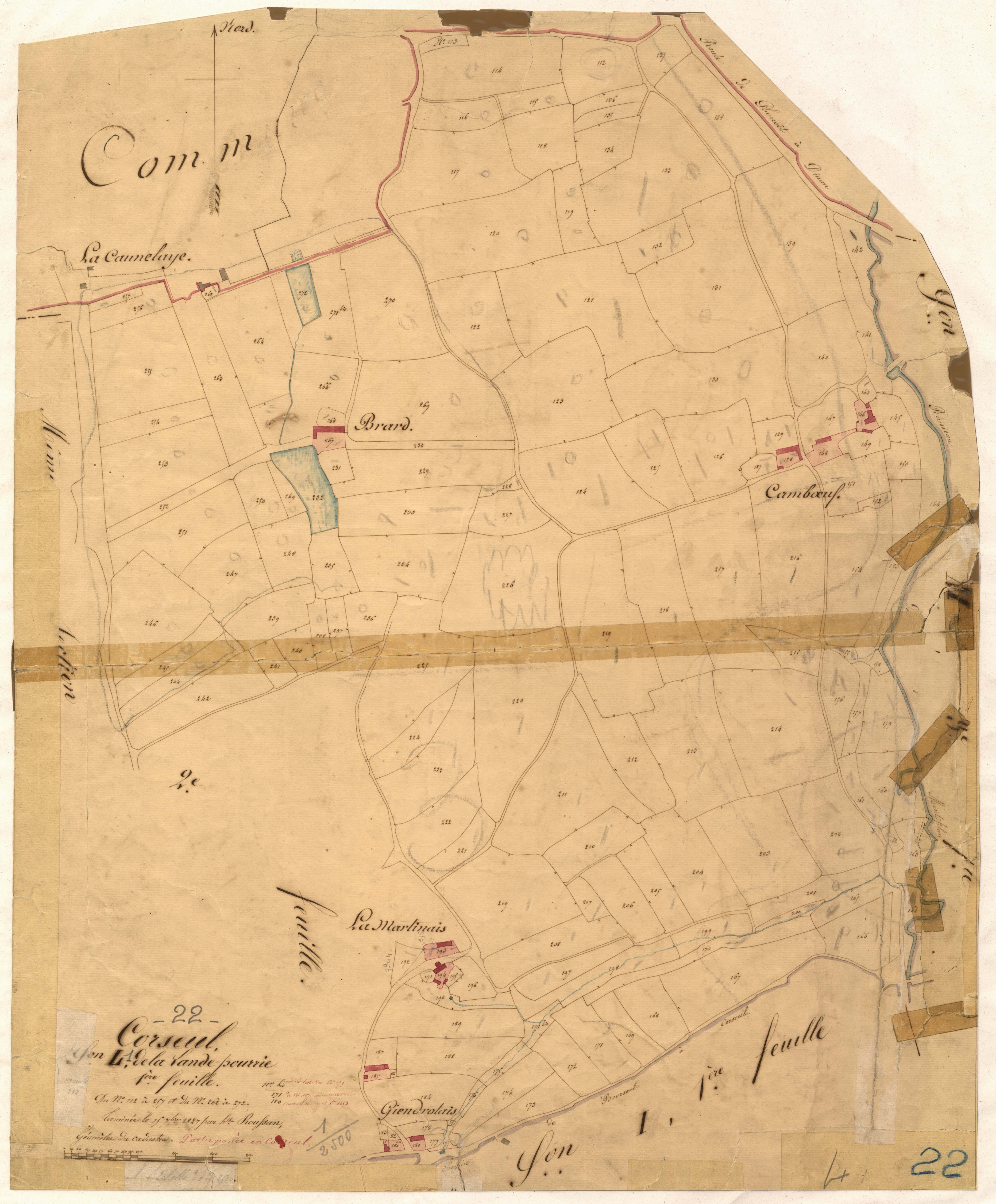 Corseul - Section L, 1re feuille