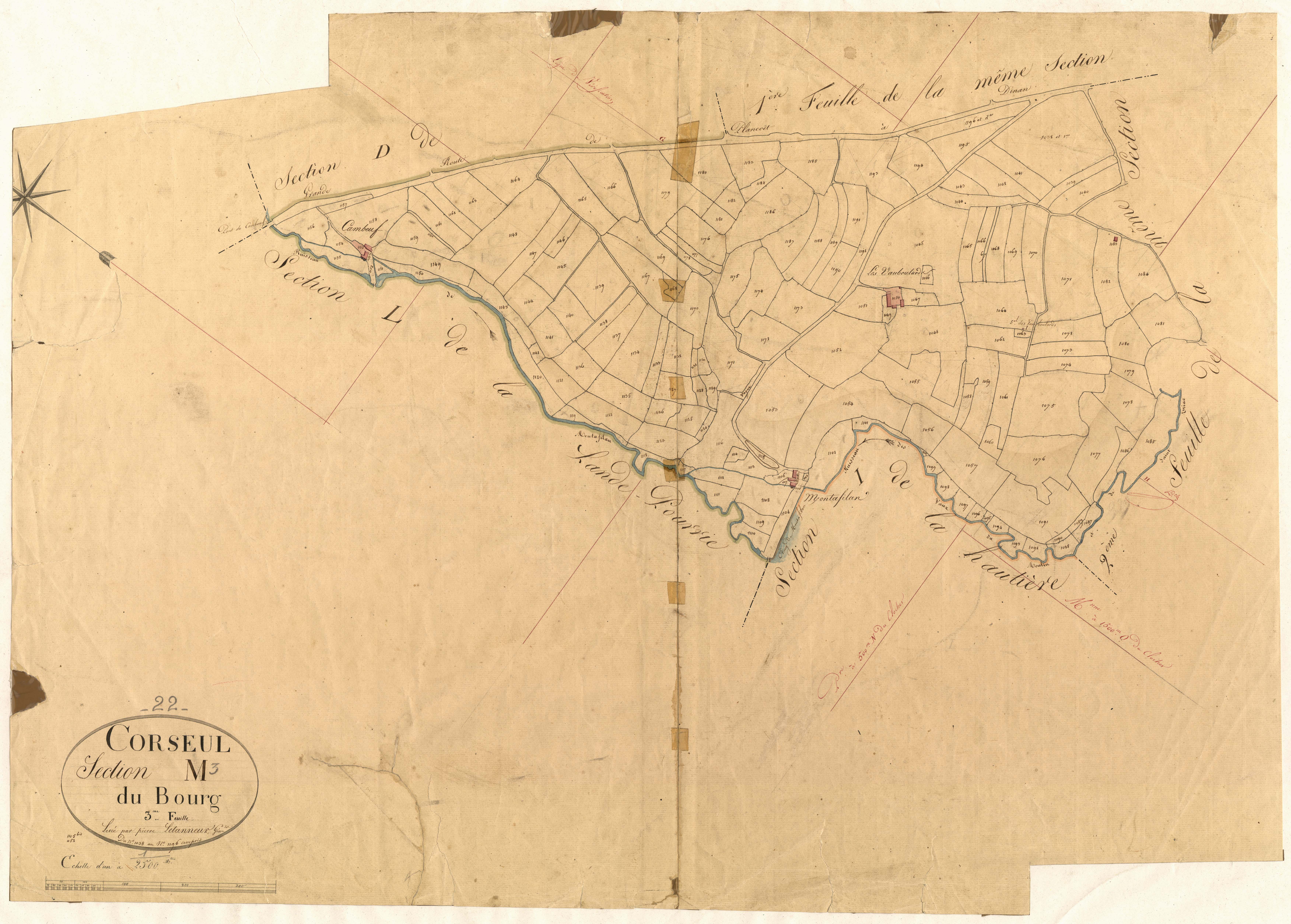 Corseul - Section M, 3e feuille
