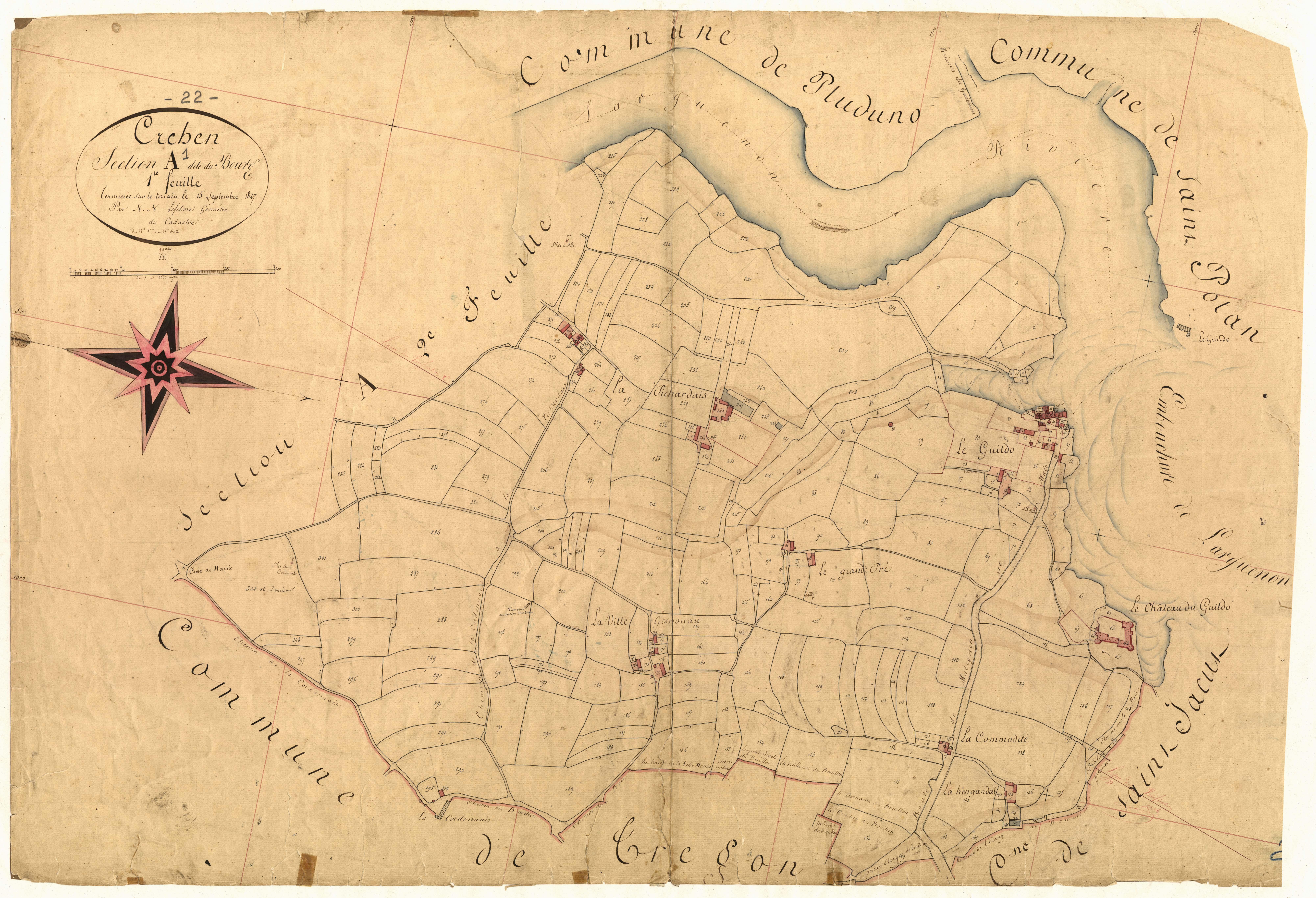 Créhen - Section A, 1re feuille