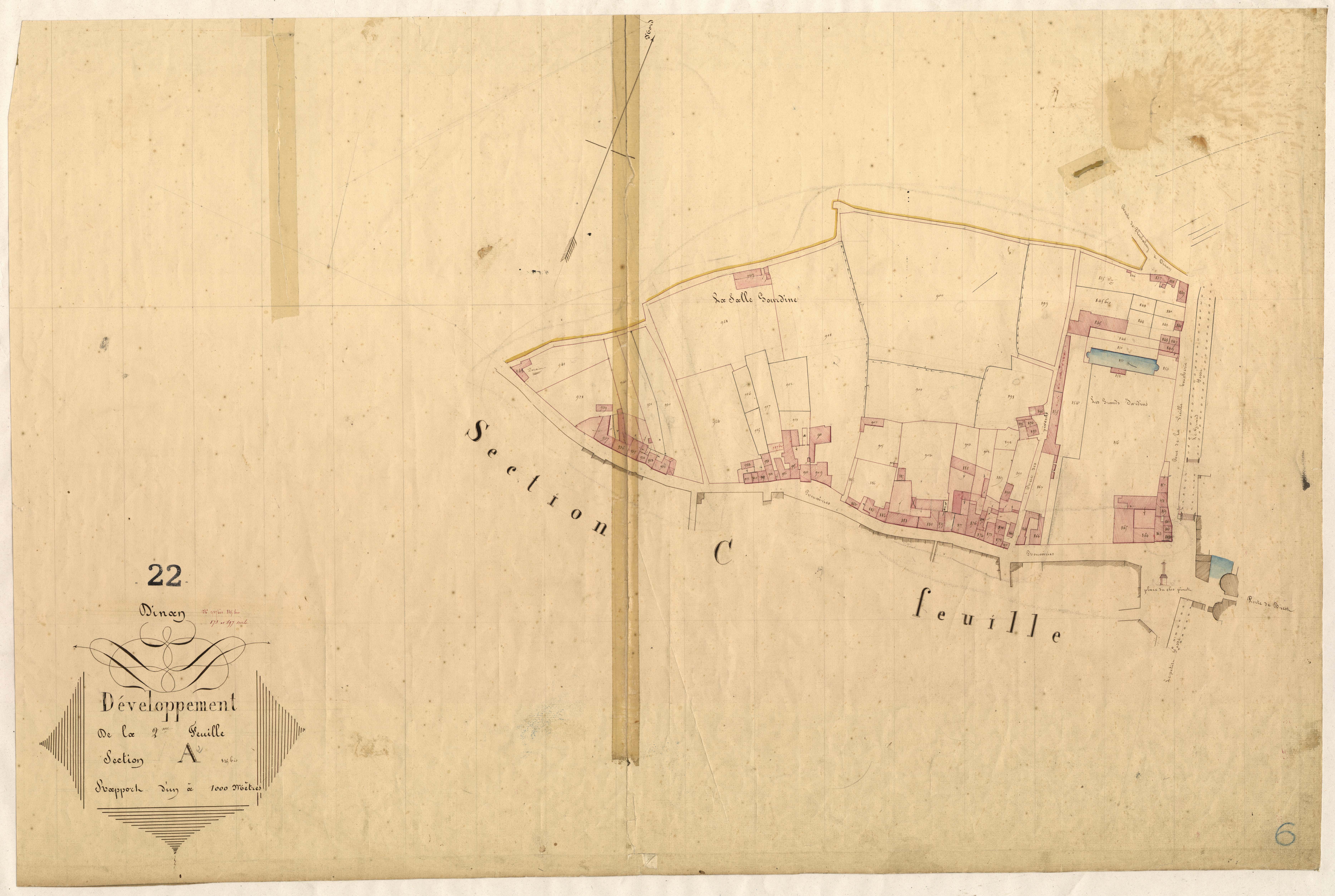 Dinan - Section A, 2e feuille : développement