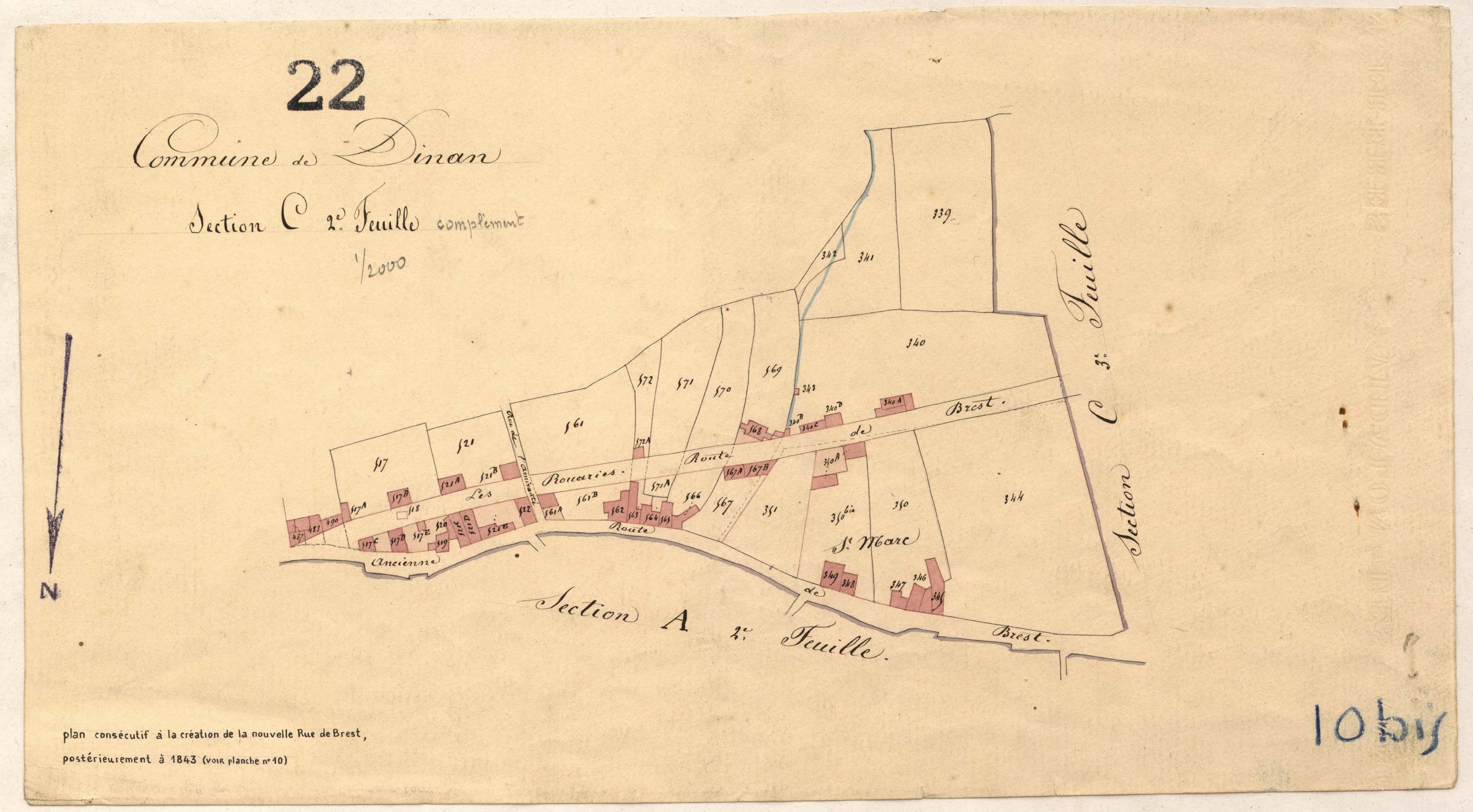 Dinan - Section C, complément de la 2e feuille