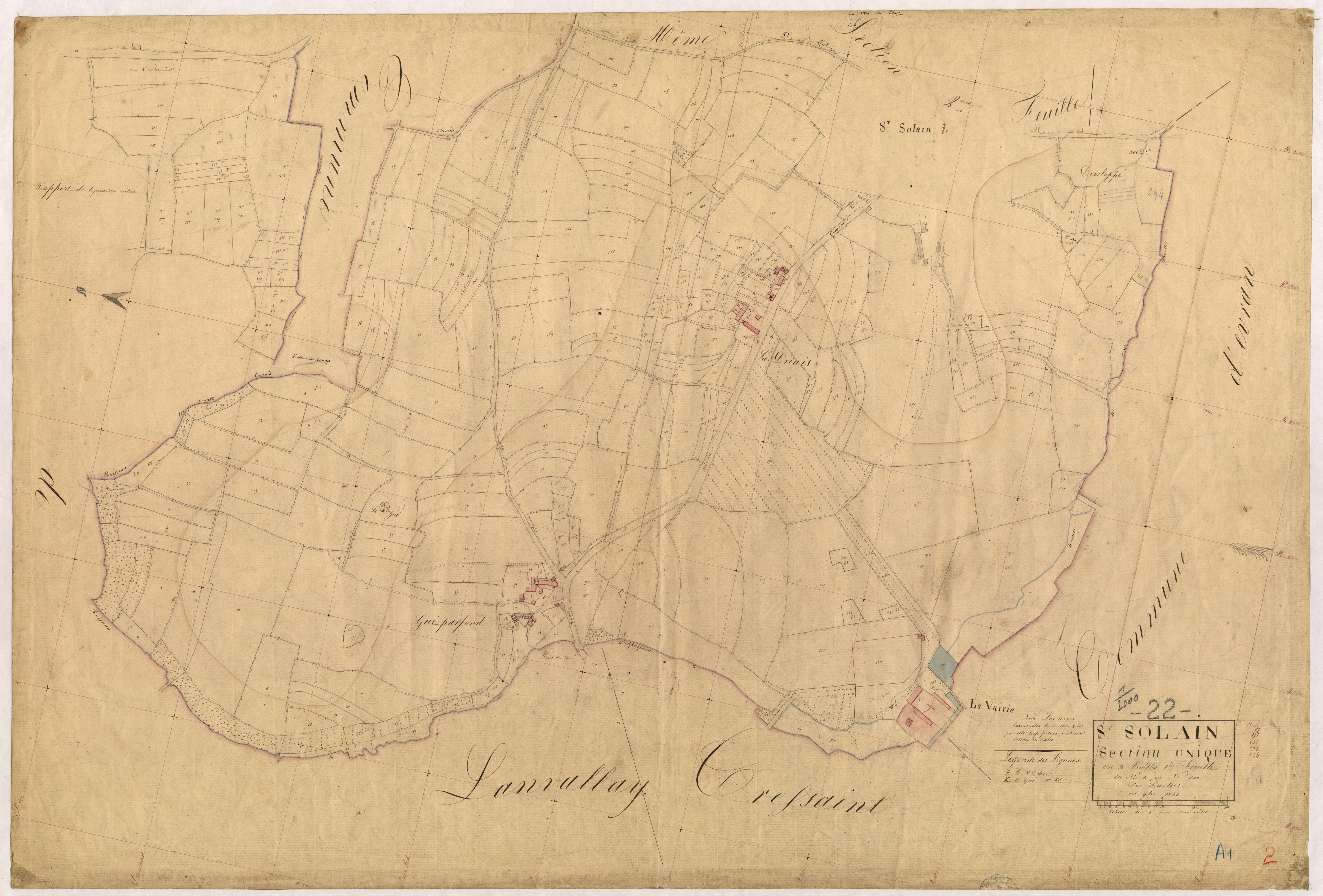 Dinan - Section A, 1re feuille