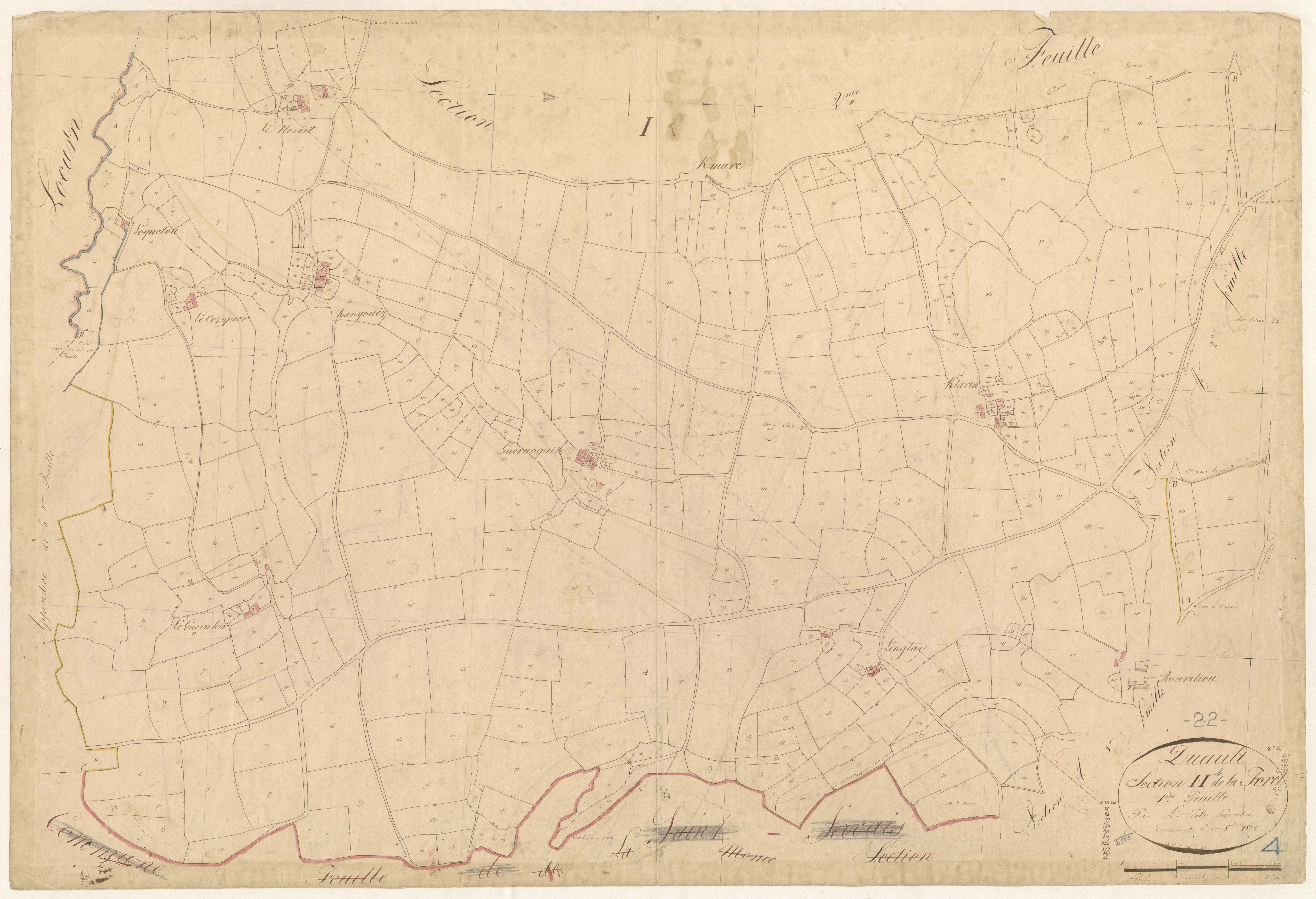 Duault - Section H, 1re feuille