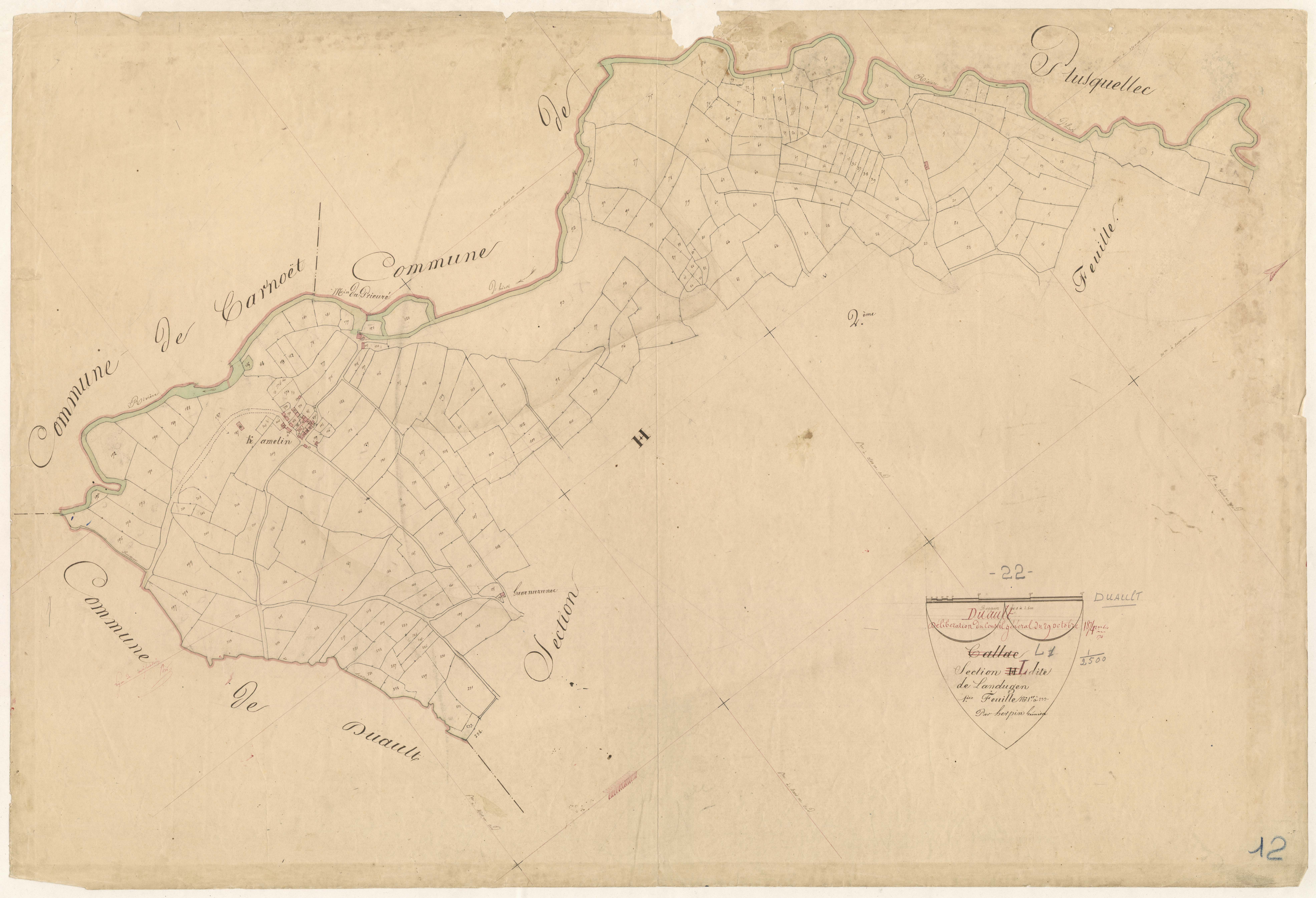 Duault - Section L, 1re feuille