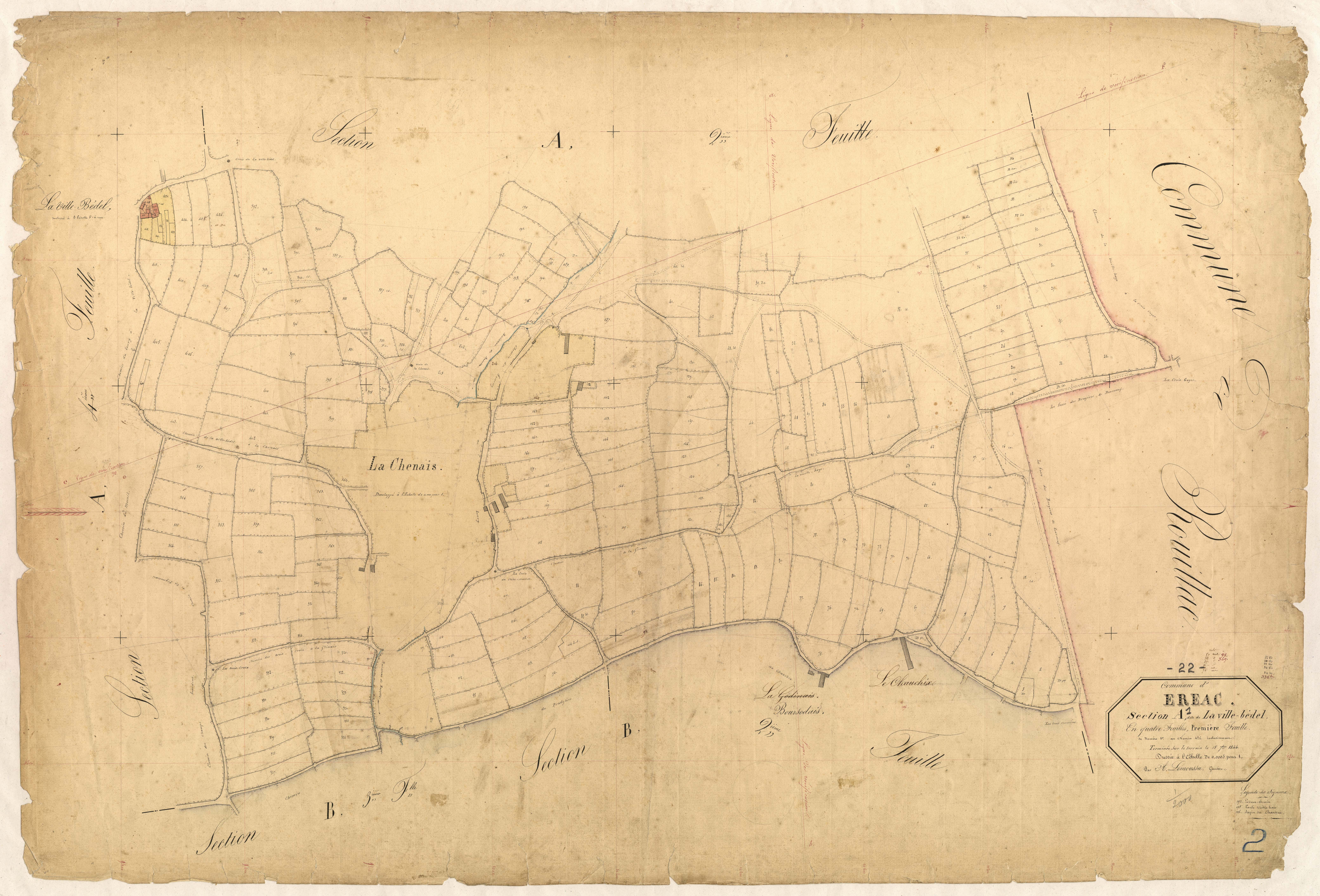 Éréac - Section A, 1re feuille
