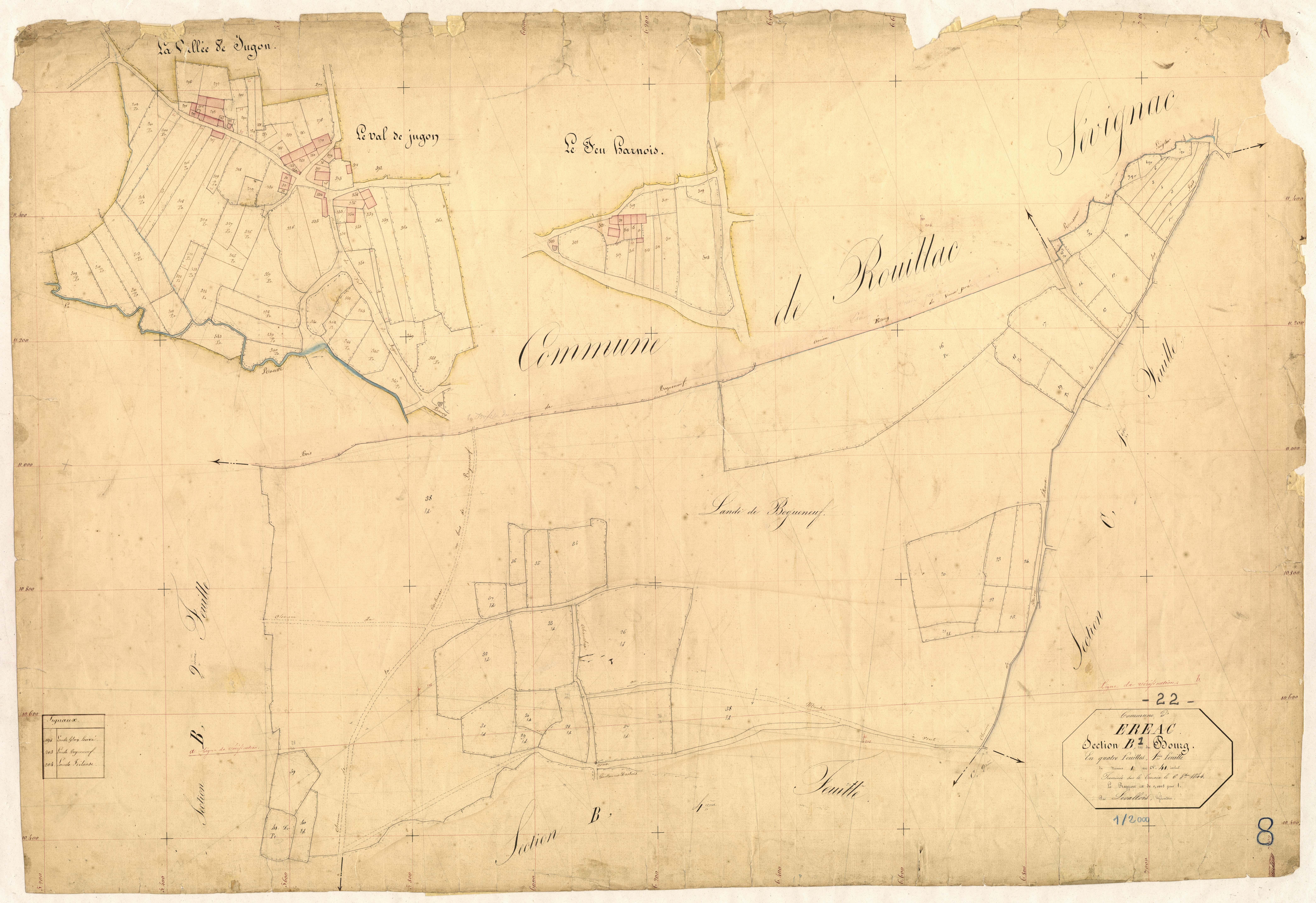 Éréac - Section B, 1re feuille