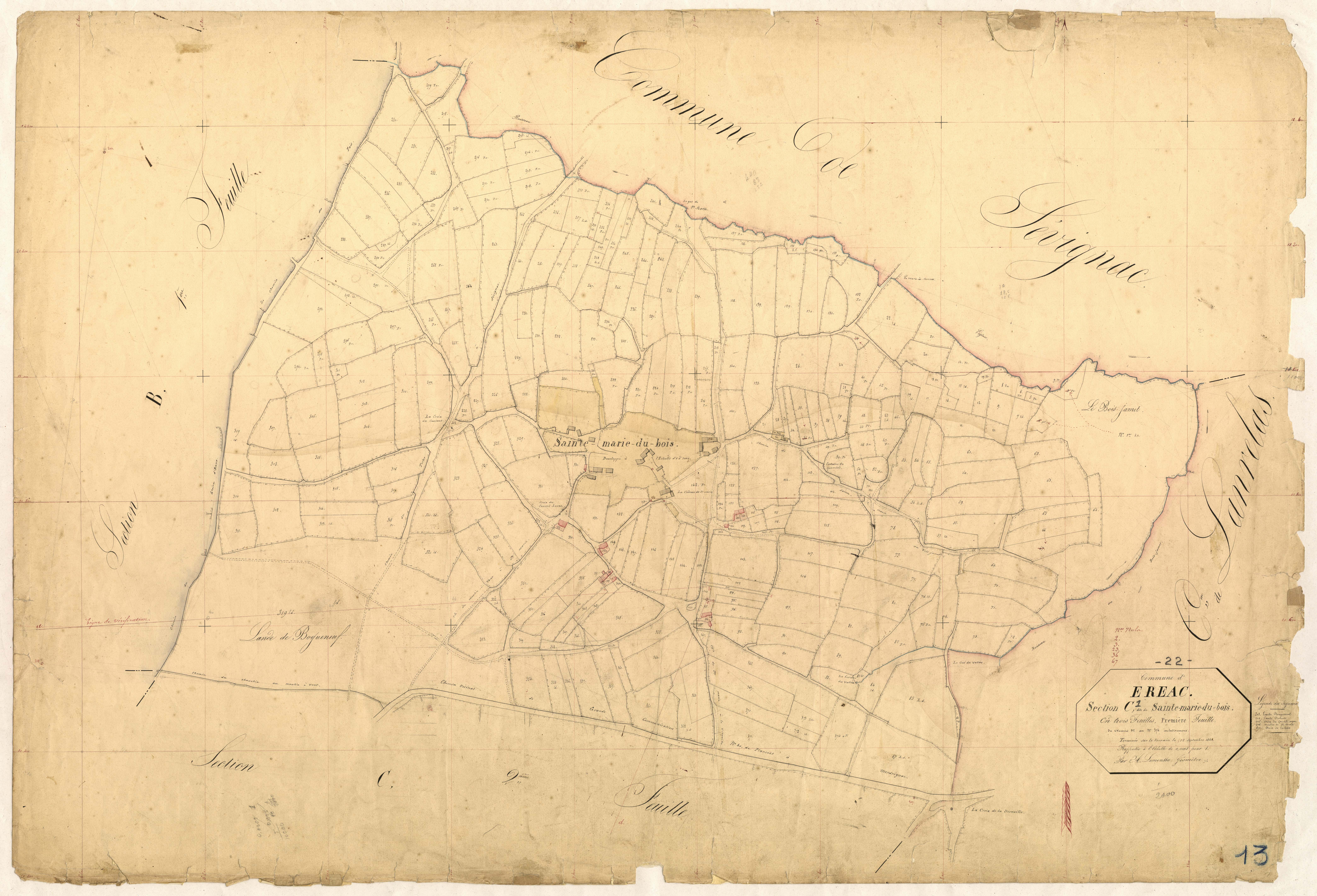Éréac - Section C, 1re feuille