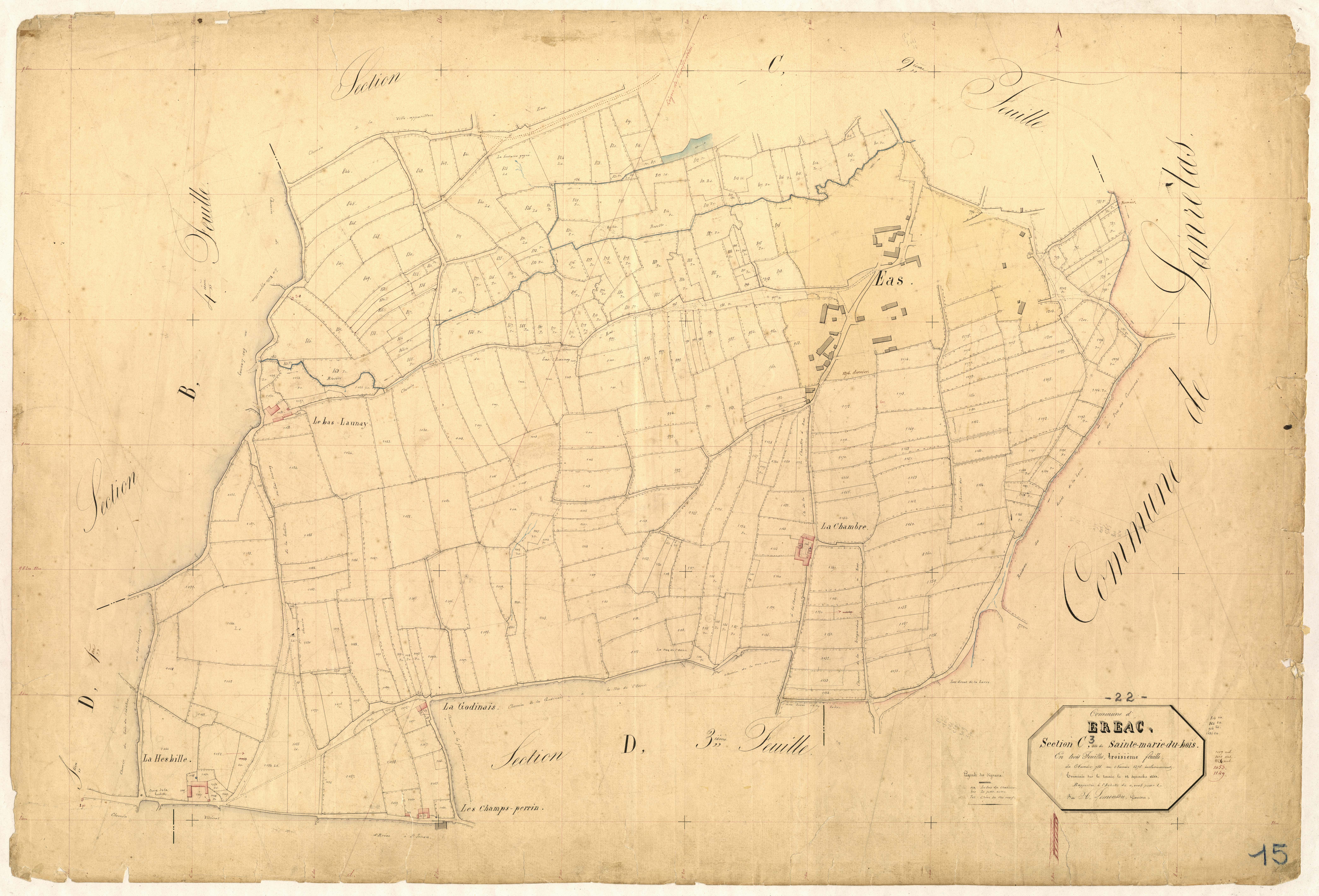 Éréac - Section C, 3e feuille