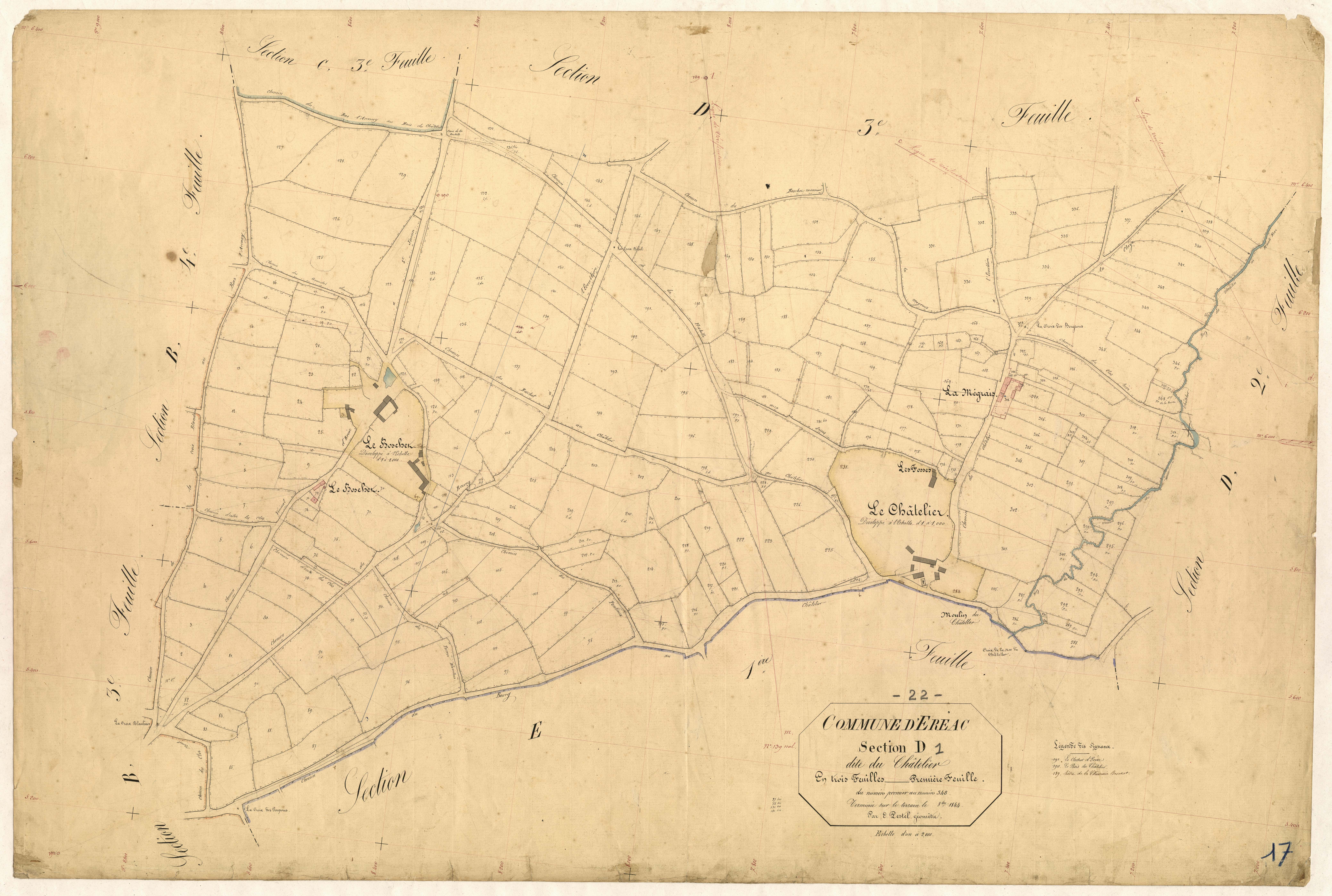 Éréac - Section D, 1re feuille