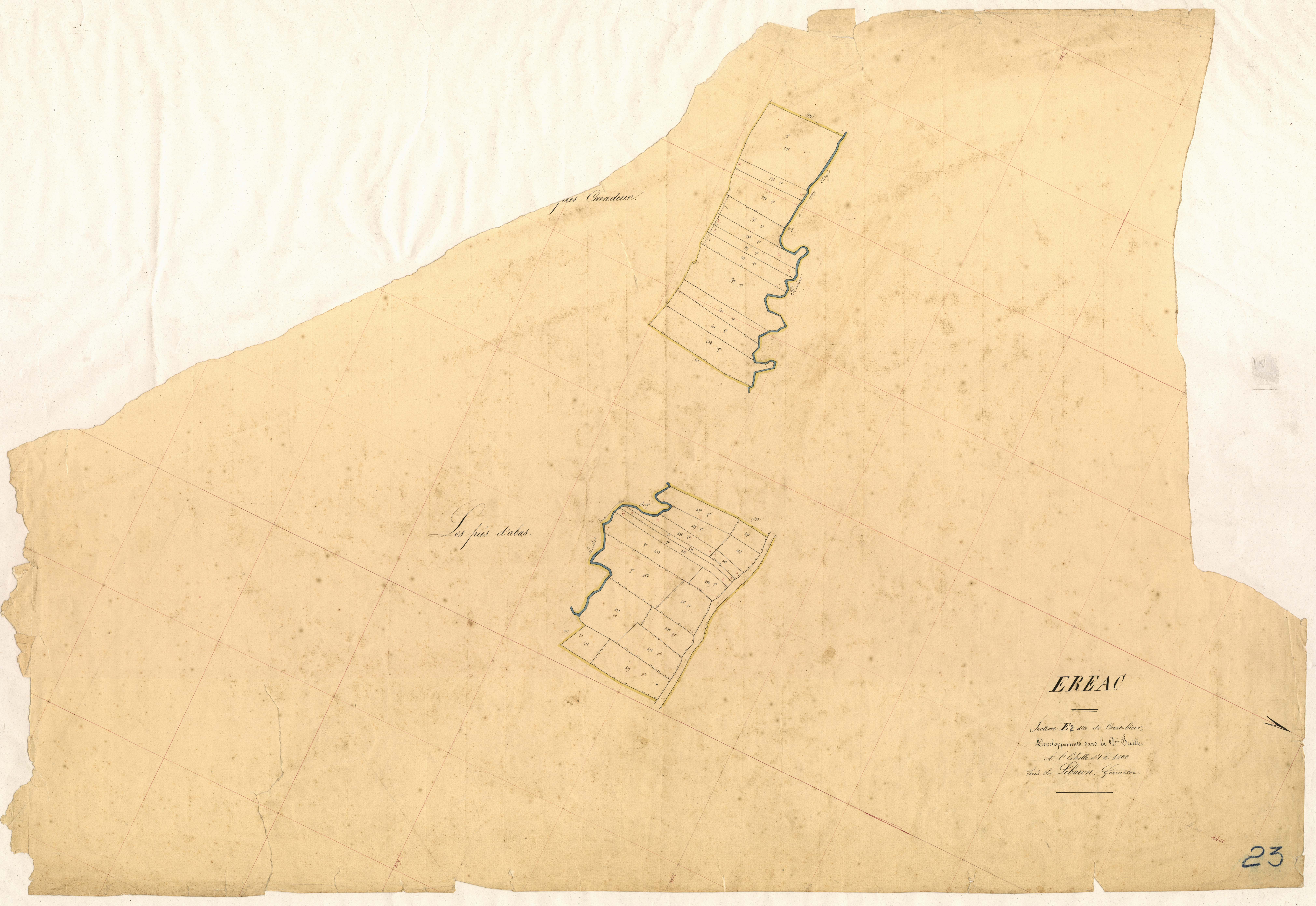 Éréac - Section E, Développement de la 2e feuille