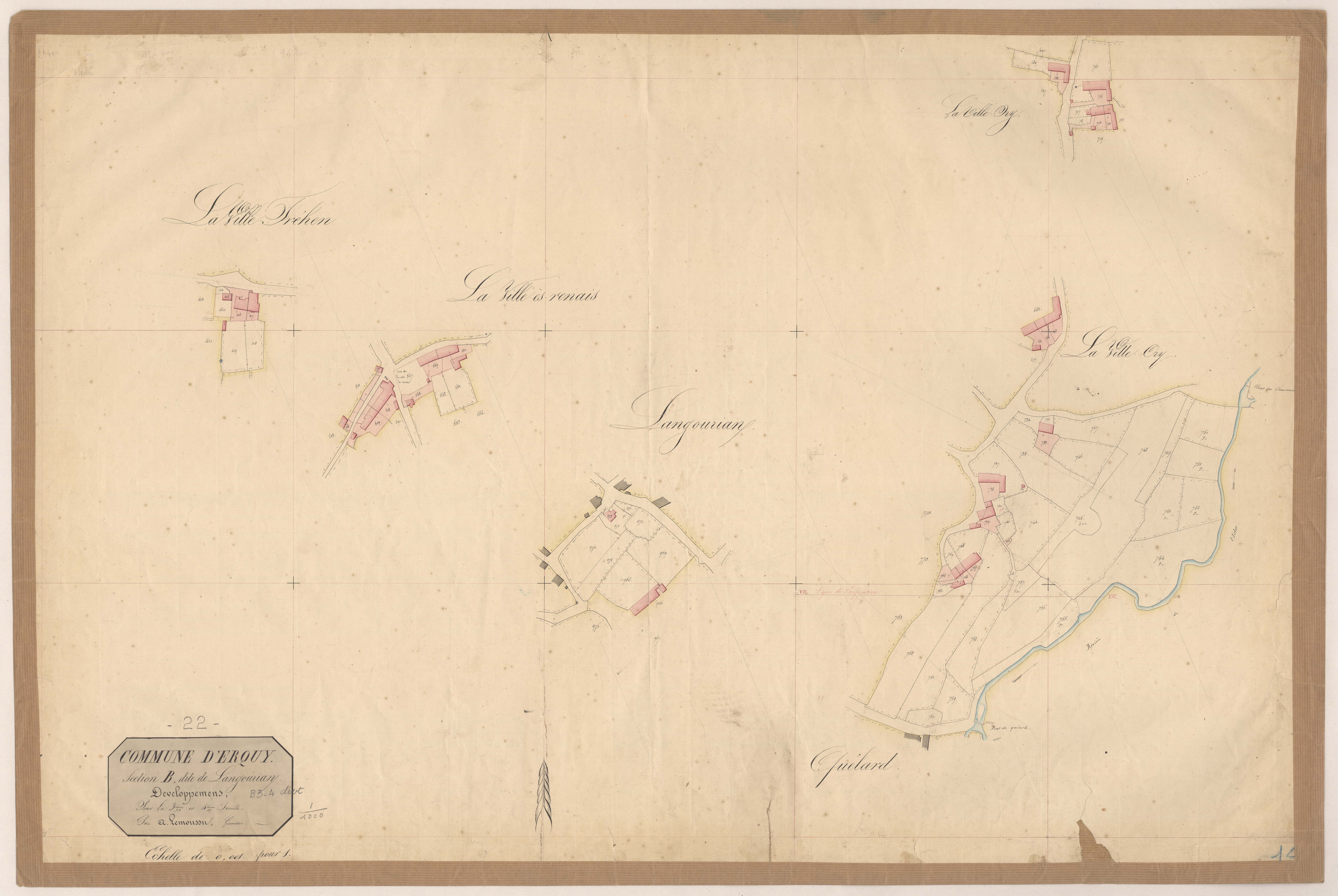Erquy - Section B, feuilles 3 et 4 : développement