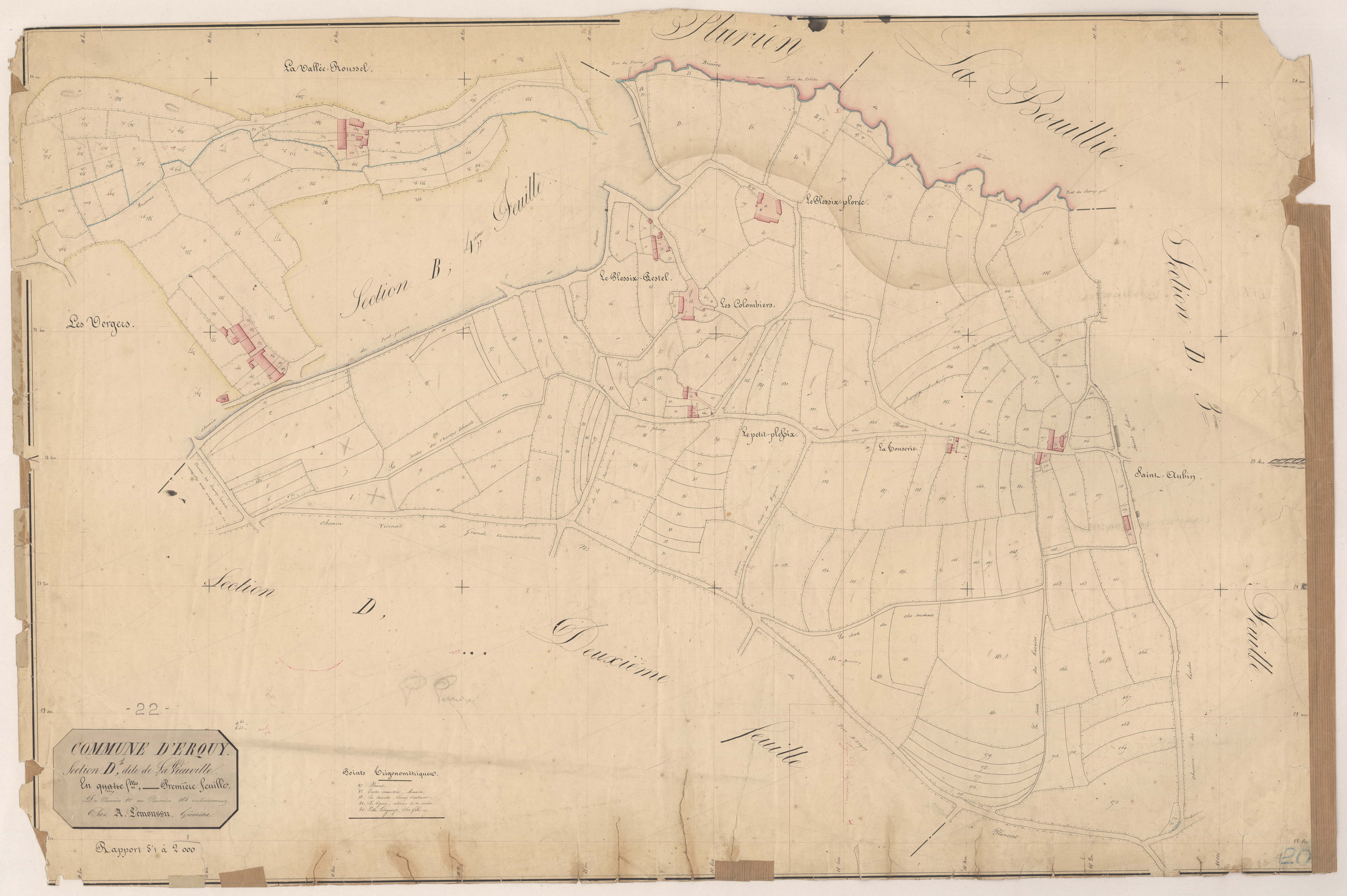 Erquy - Section D, 1re feuille