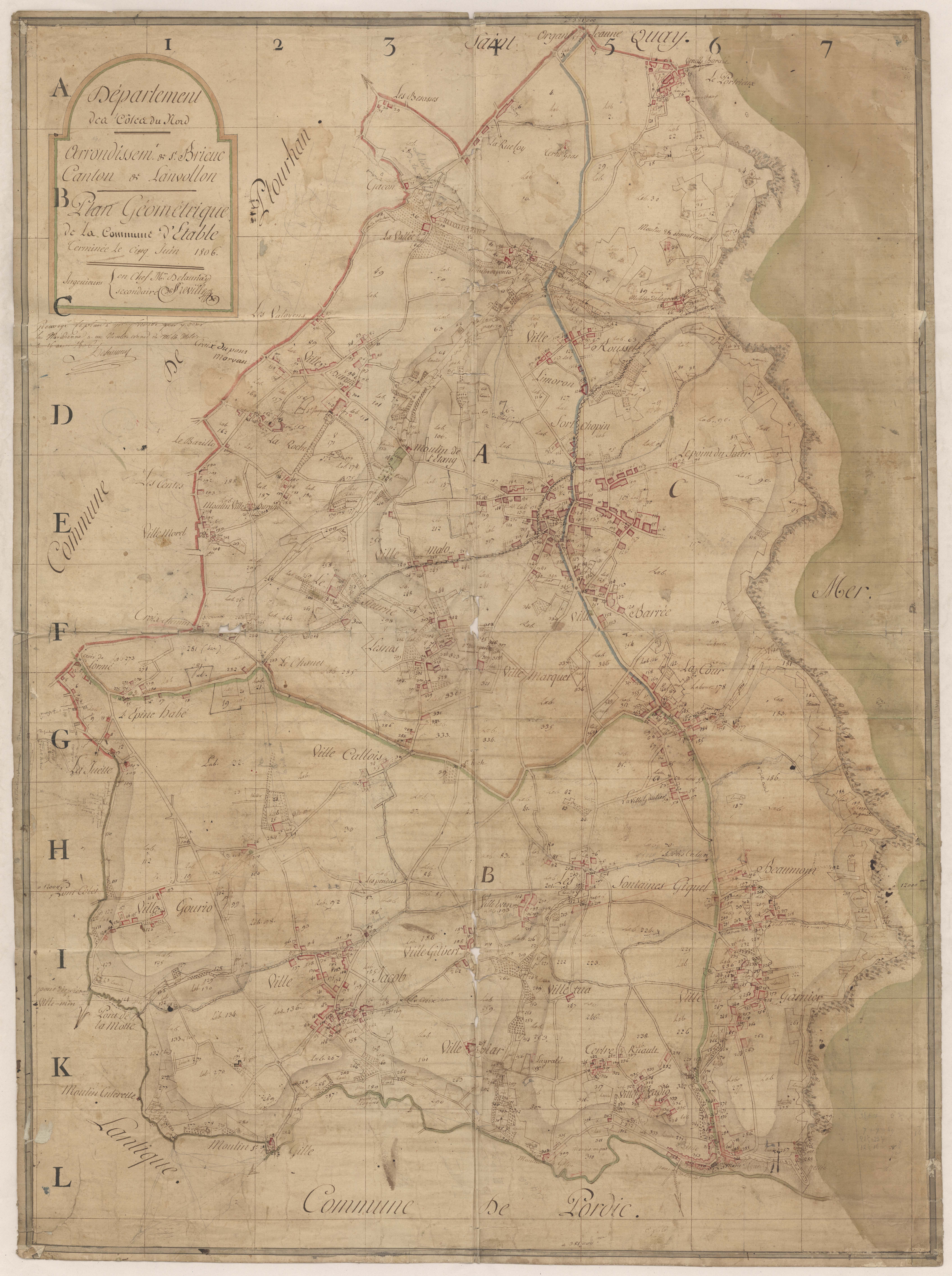 Étables-sur-Mer - Plan géométrique