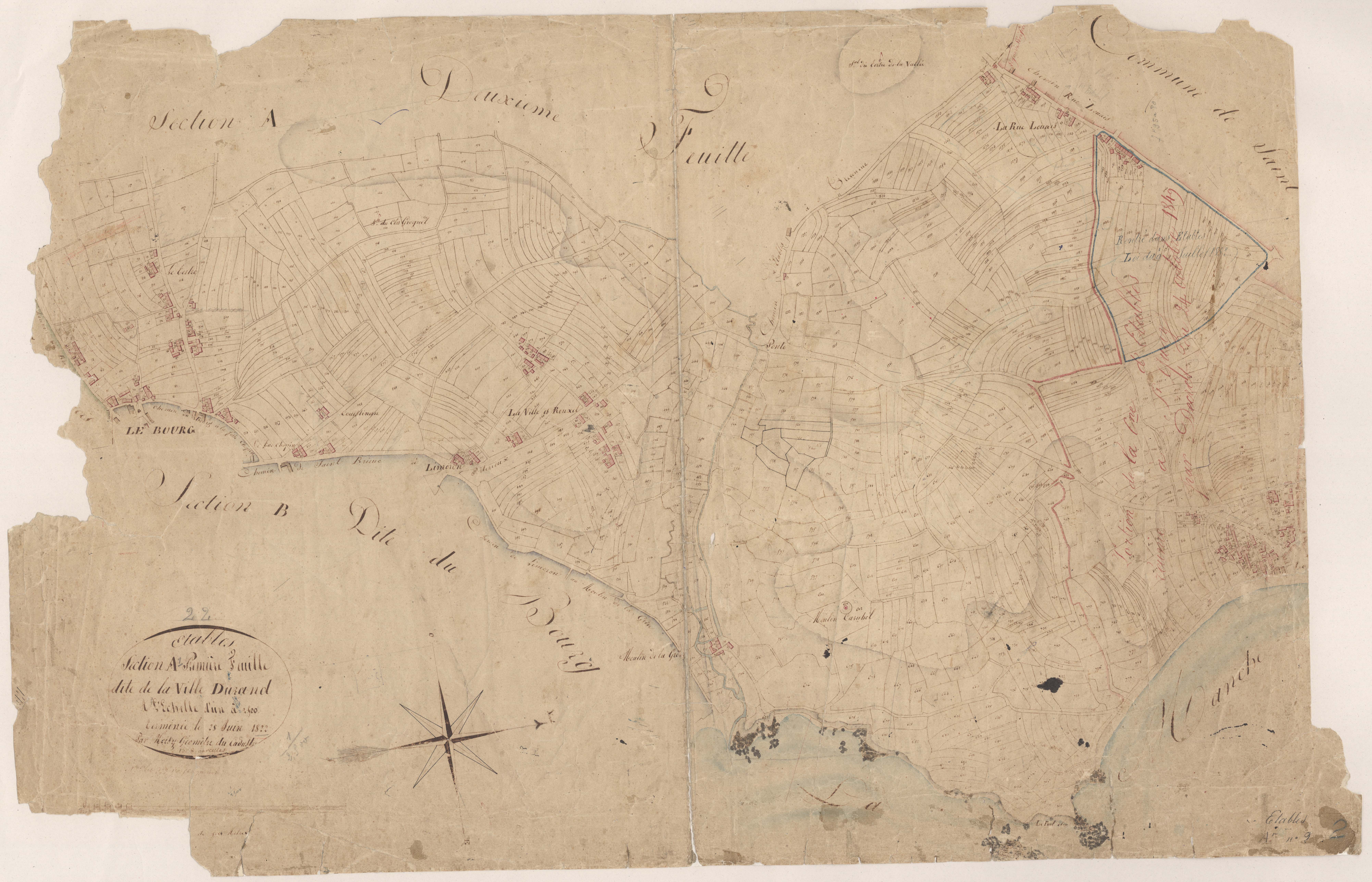 Étables-sur-Mer - Section A, 1re feuille