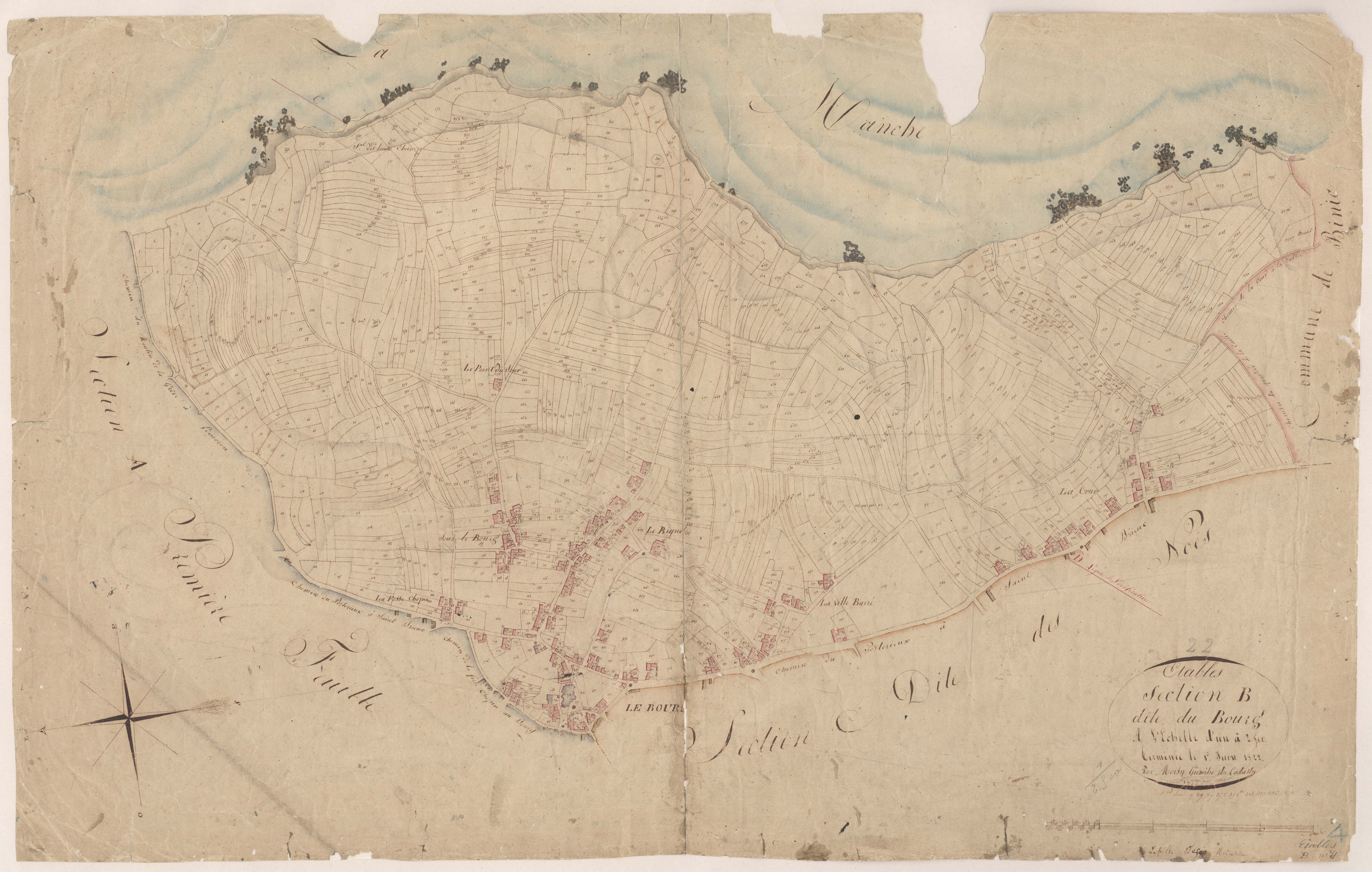 Étables-sur-Mer - Section B, feuille unique