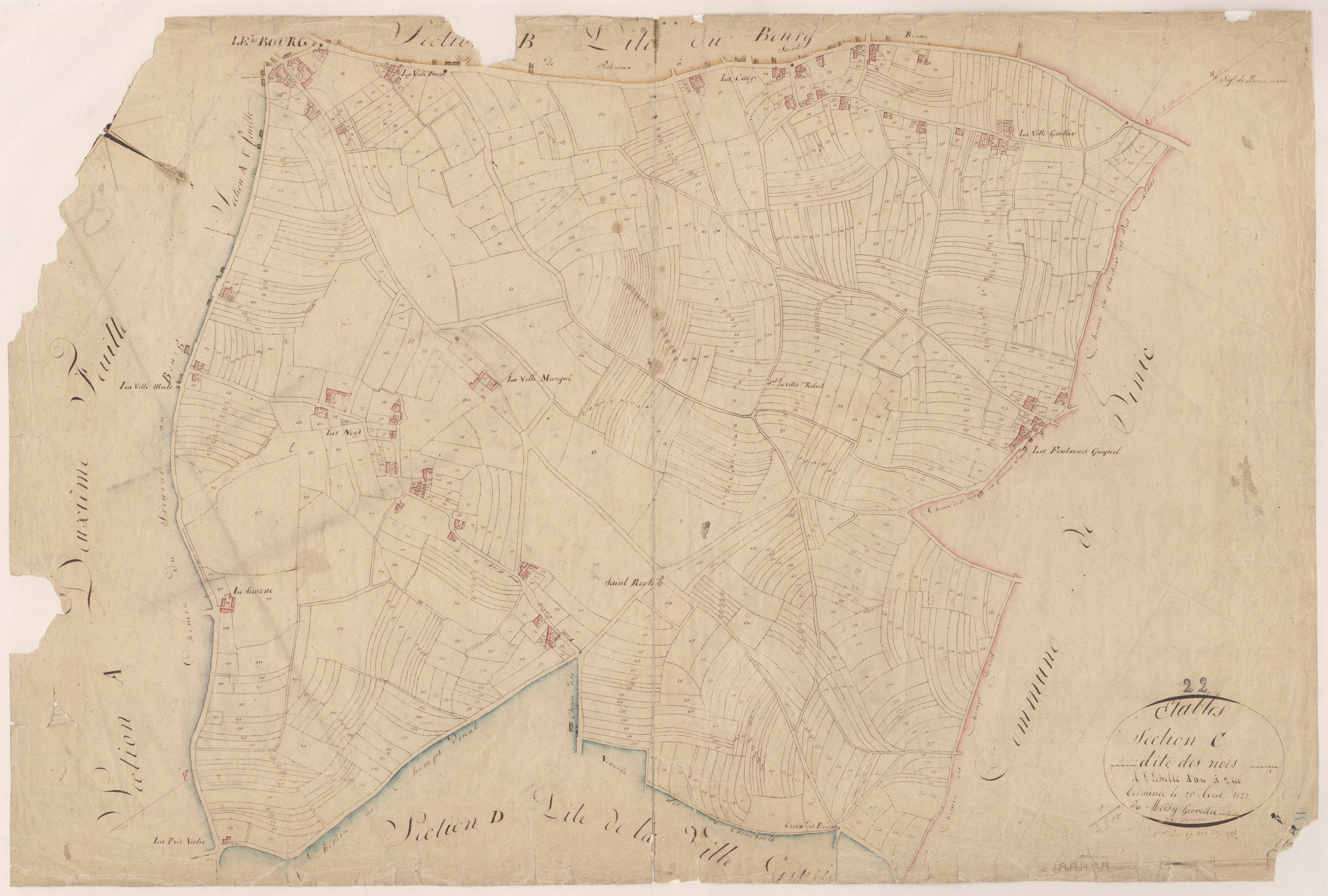 Étables-sur-Mer - Section C, feuille unique