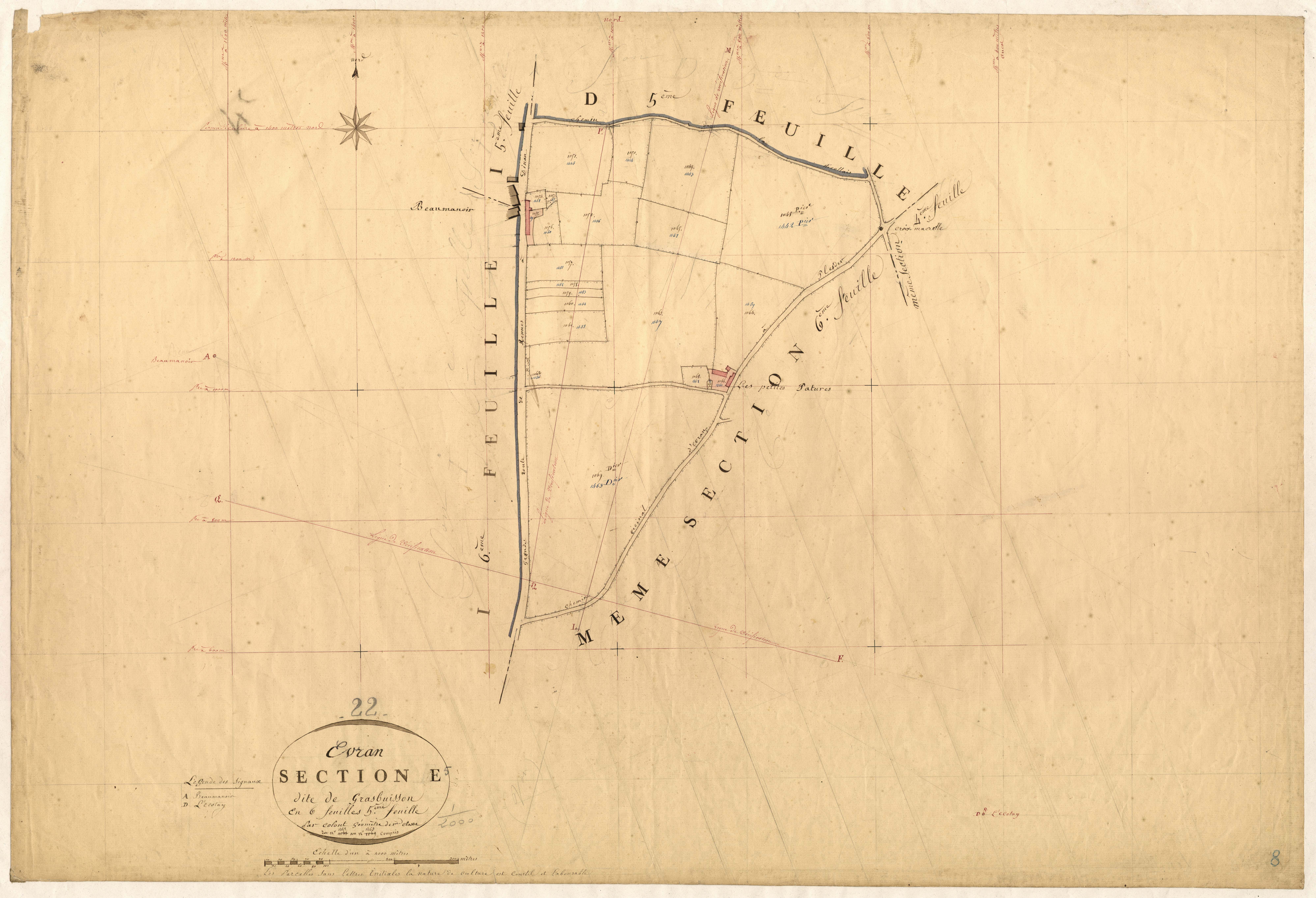 Évran - Section E, 5e feuille