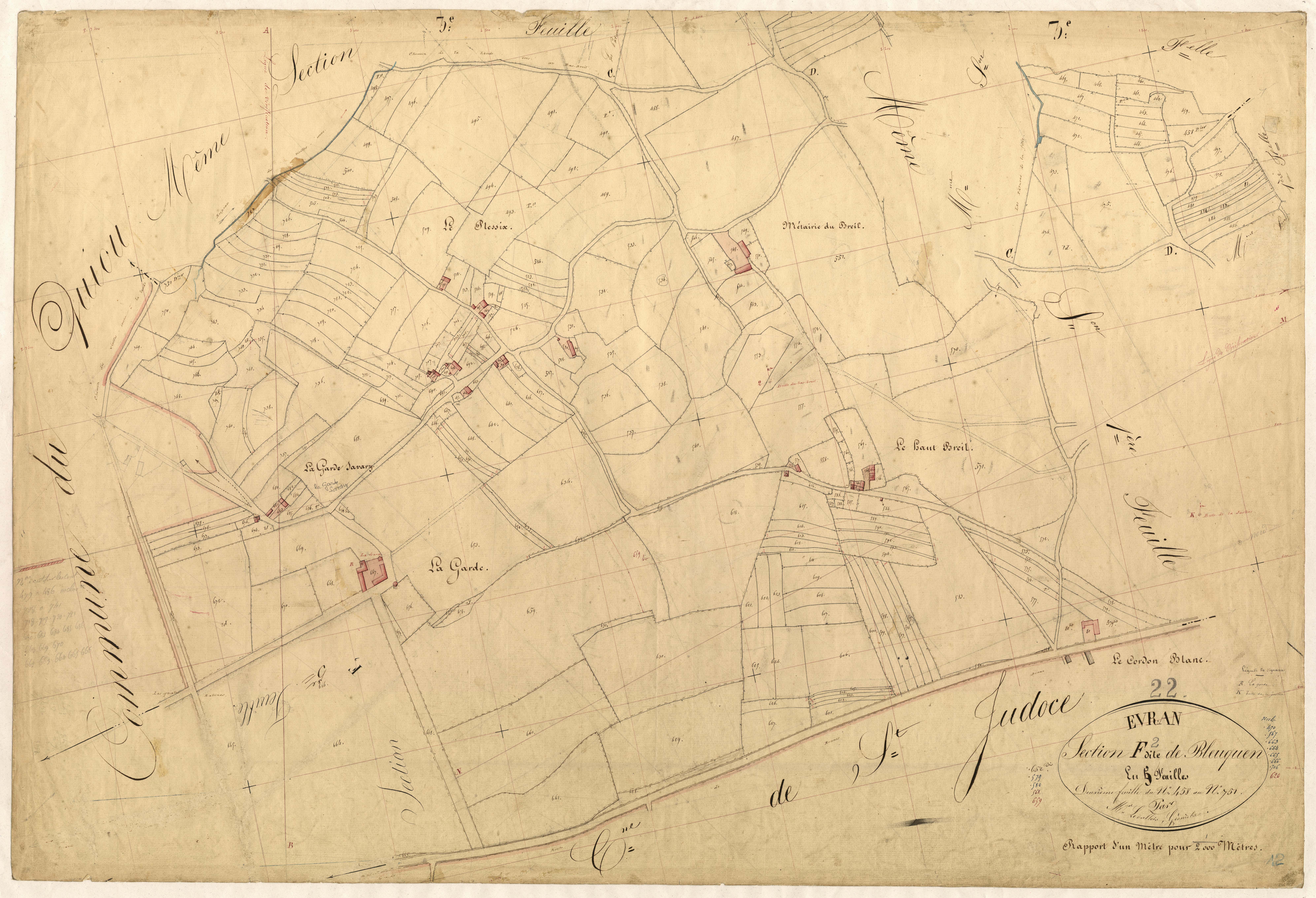 Évran - Section F, 2e feuille